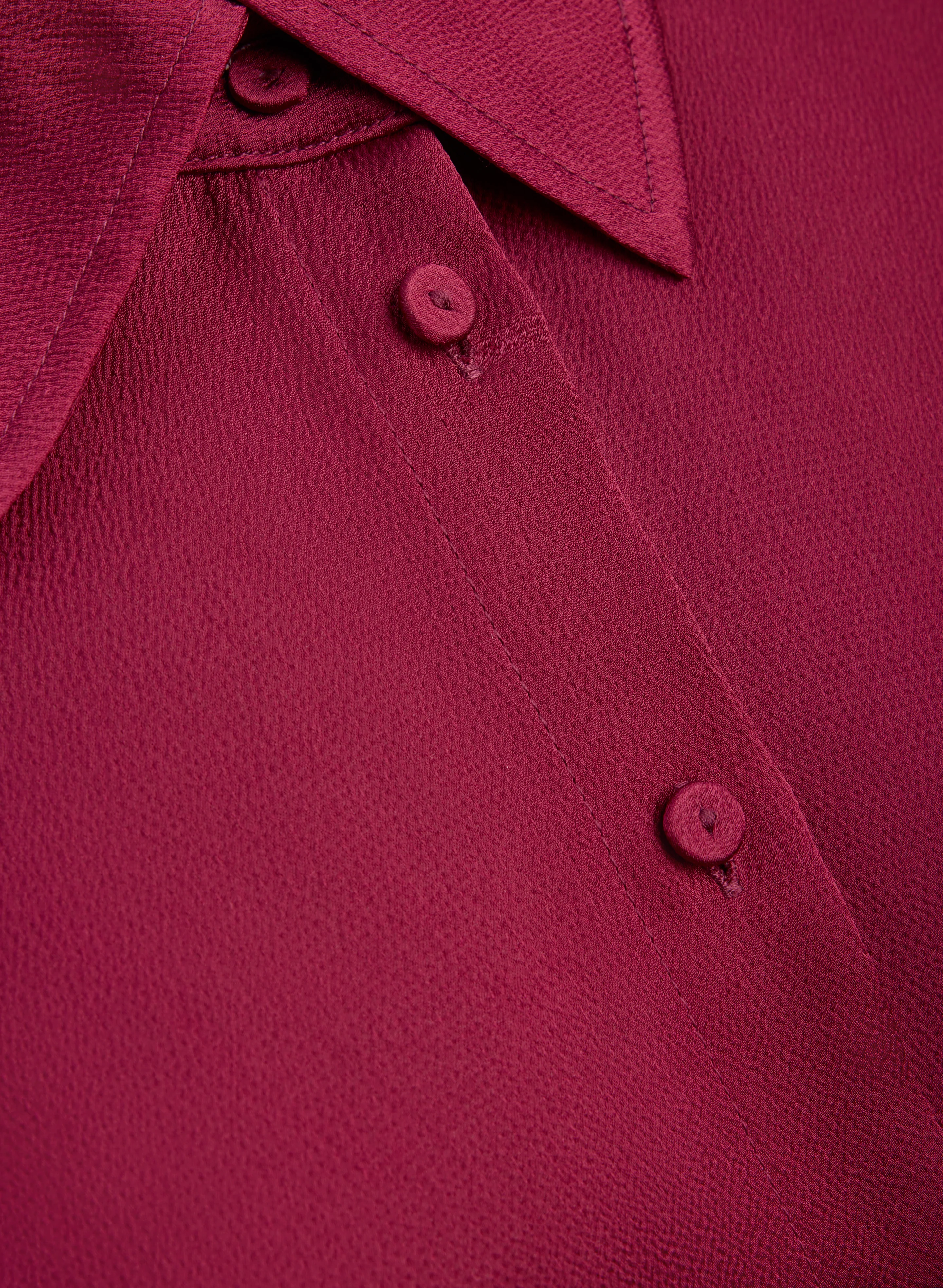Satin Button-Down Blouse - Image 7