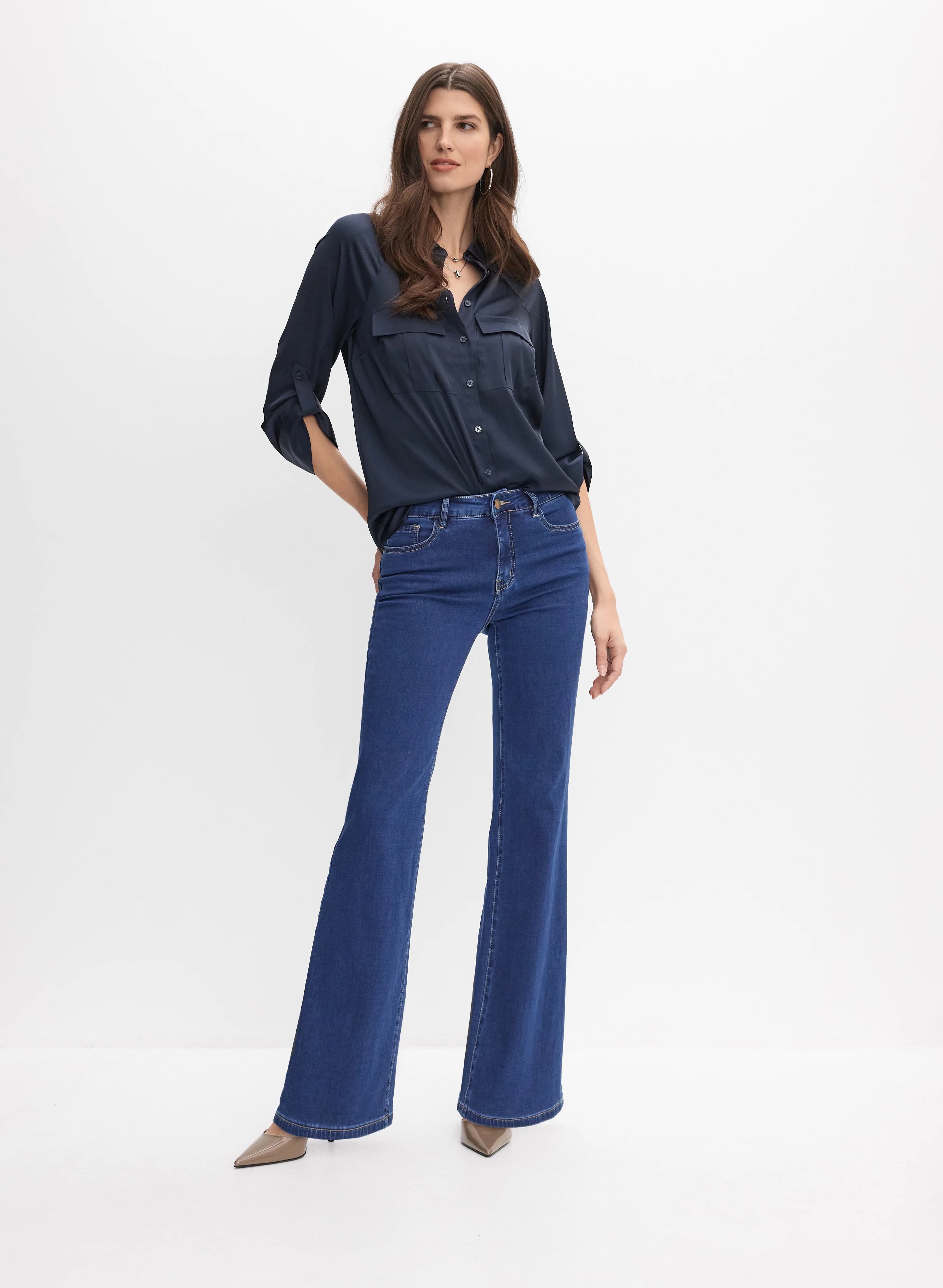 Satin Button-Down Blouse - Image 3