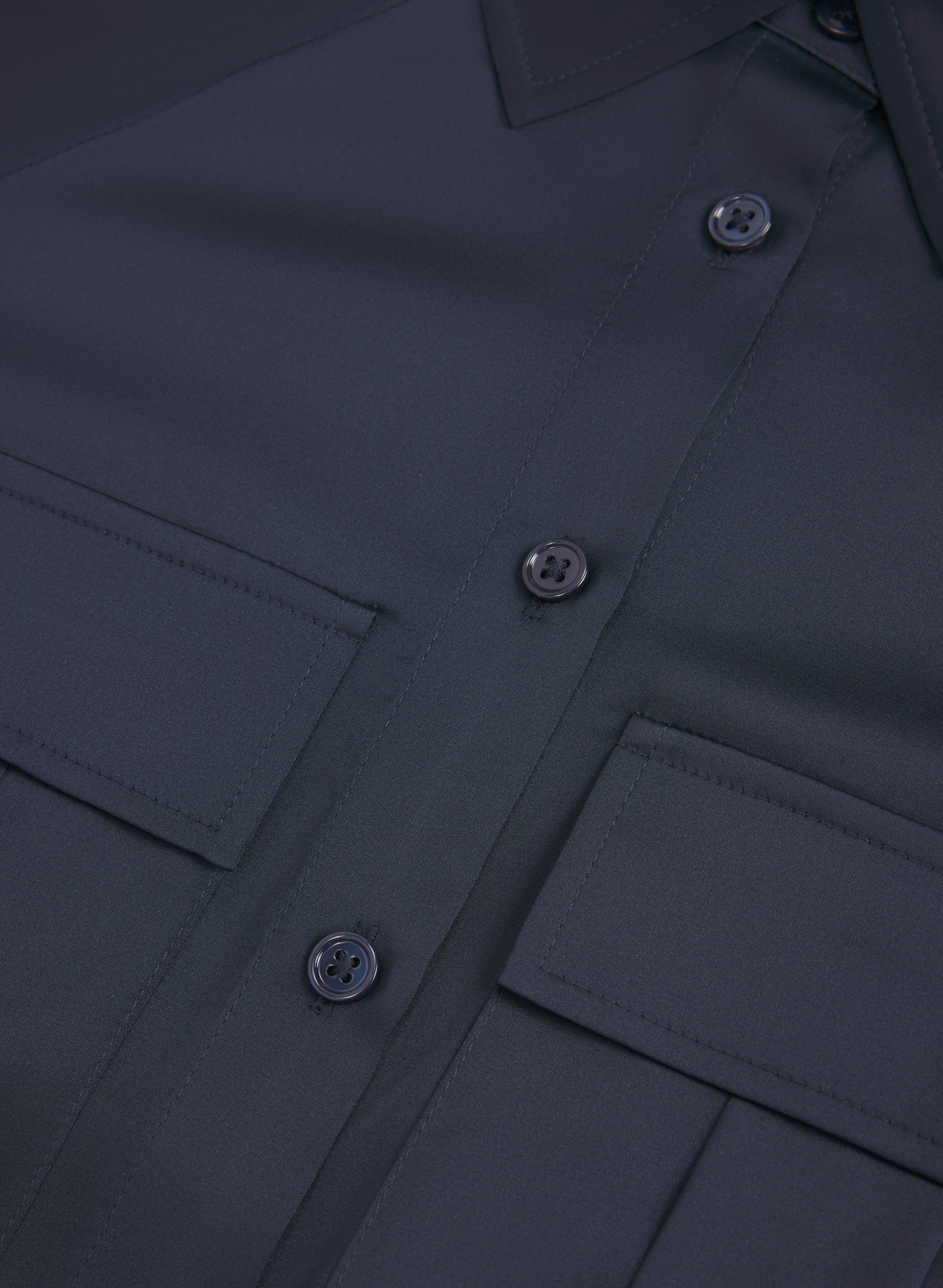 Satin Button-Down Blouse - Image 8