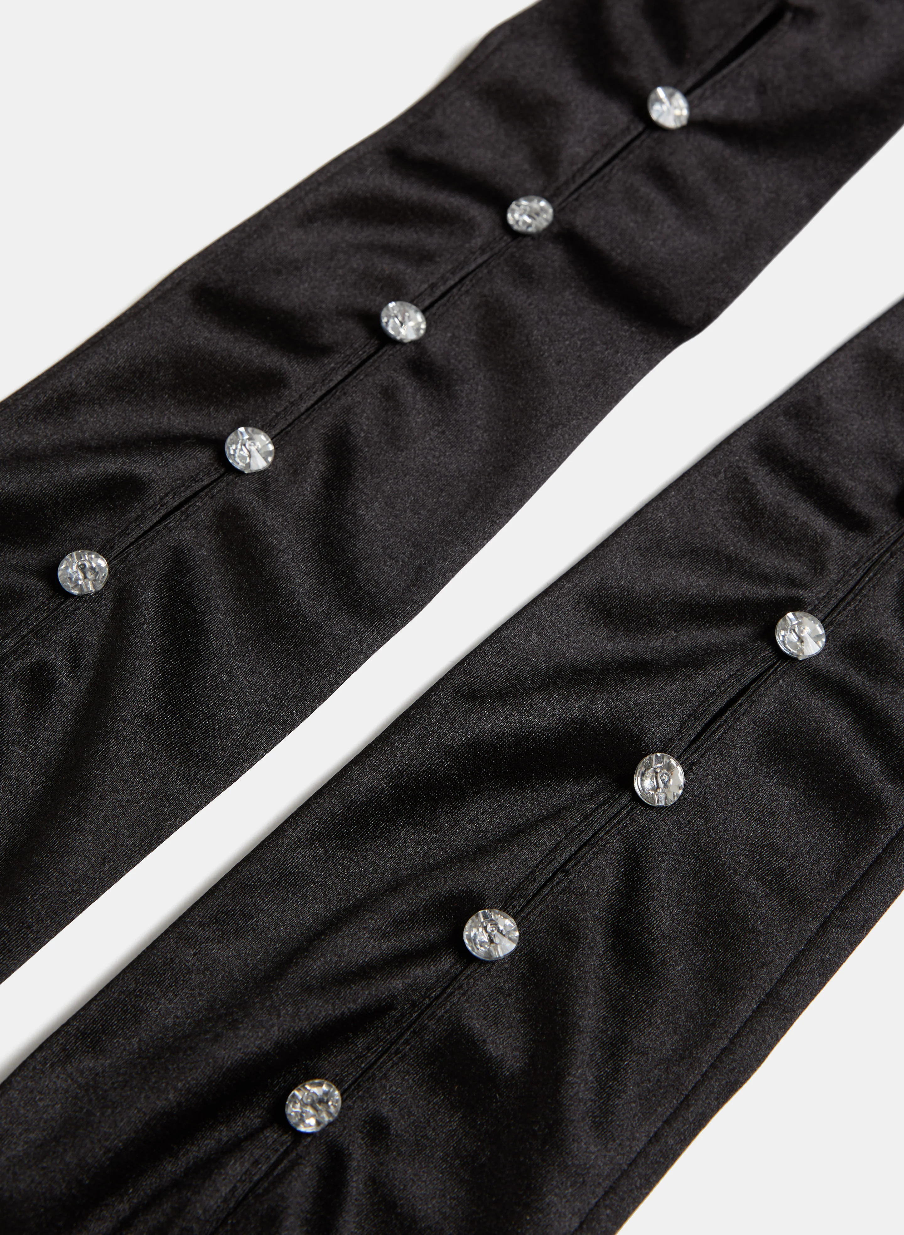 Satin Crystal Embellished Opera Gloves - Image 3
