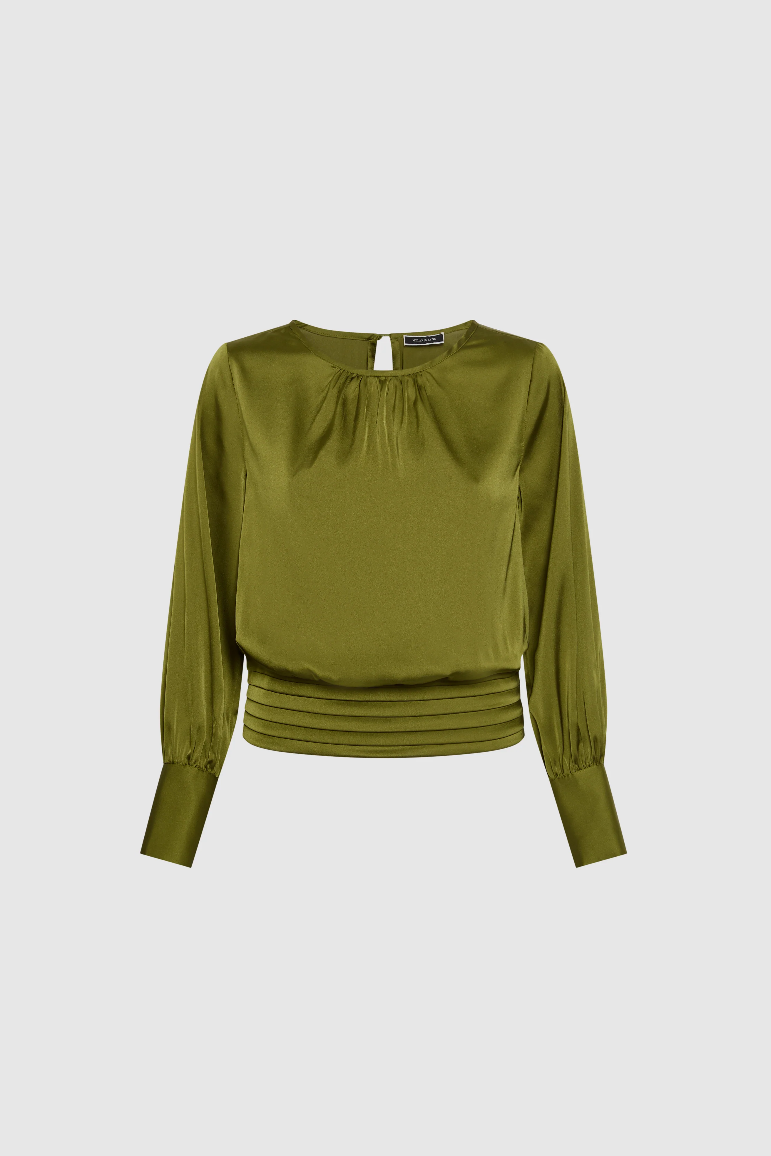 Satin Smocked Waist Blouse - Image 6