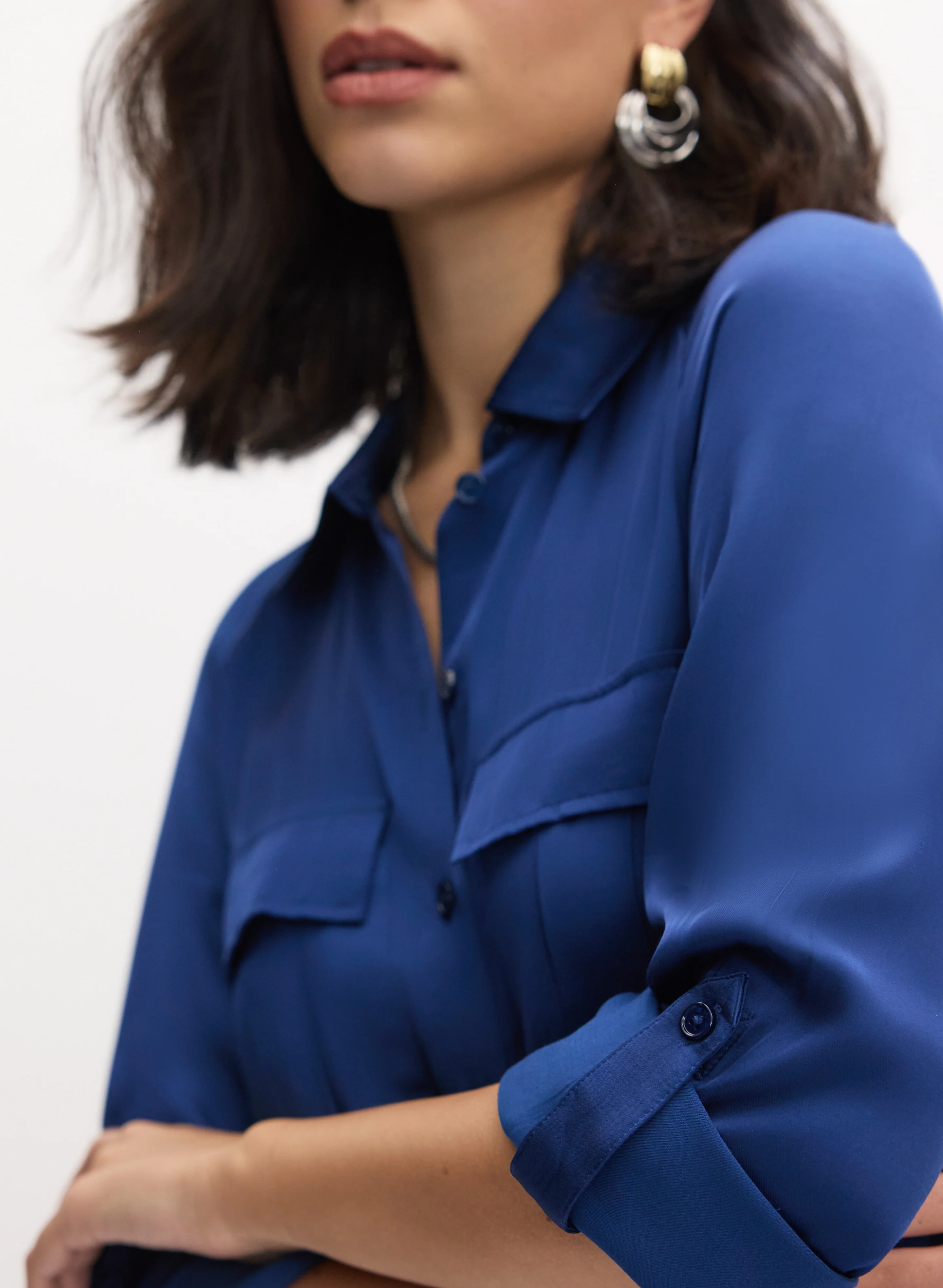 Satin Utility Blouse - Image 2