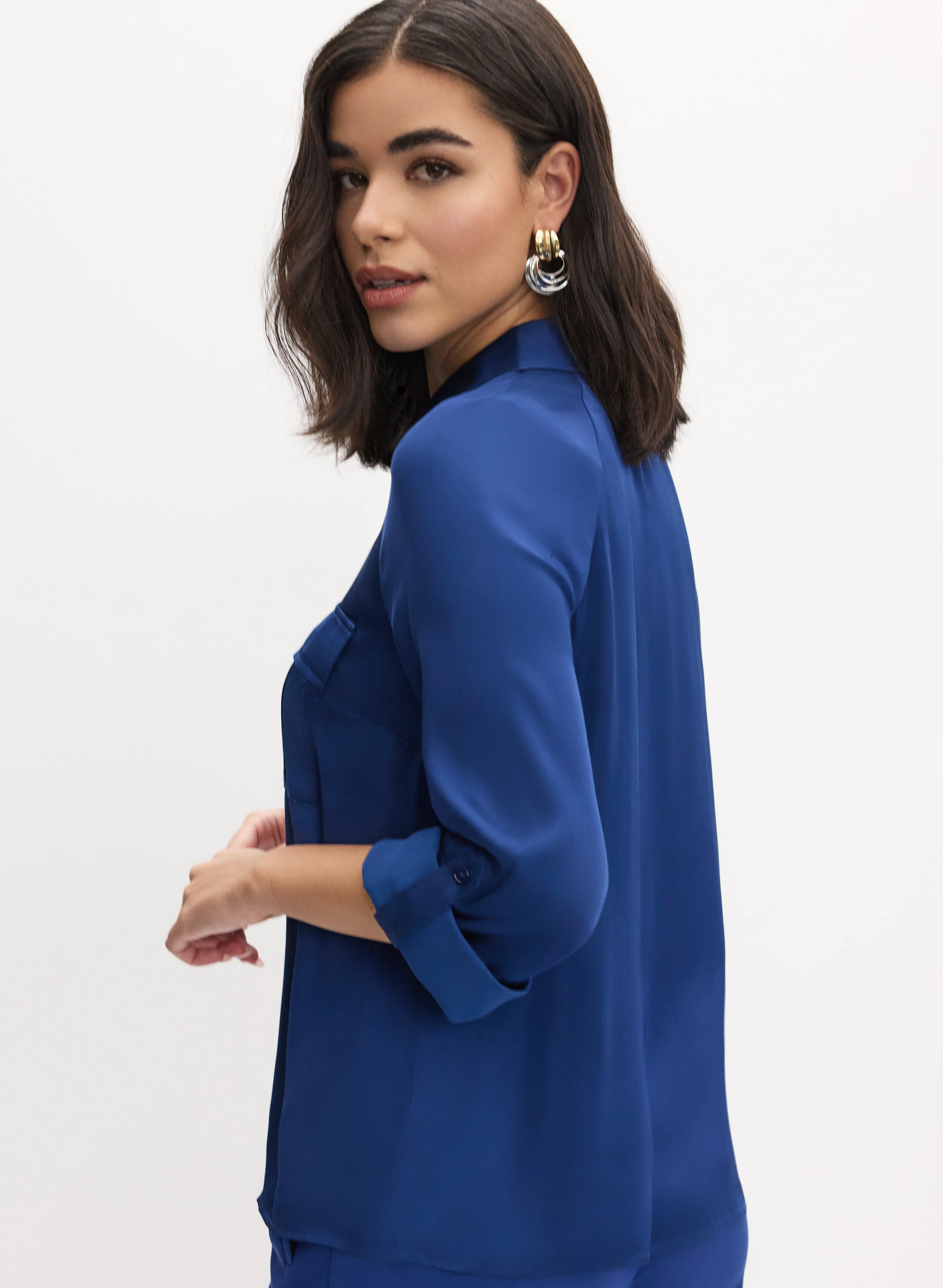 Satin Utility Blouse - Image 4