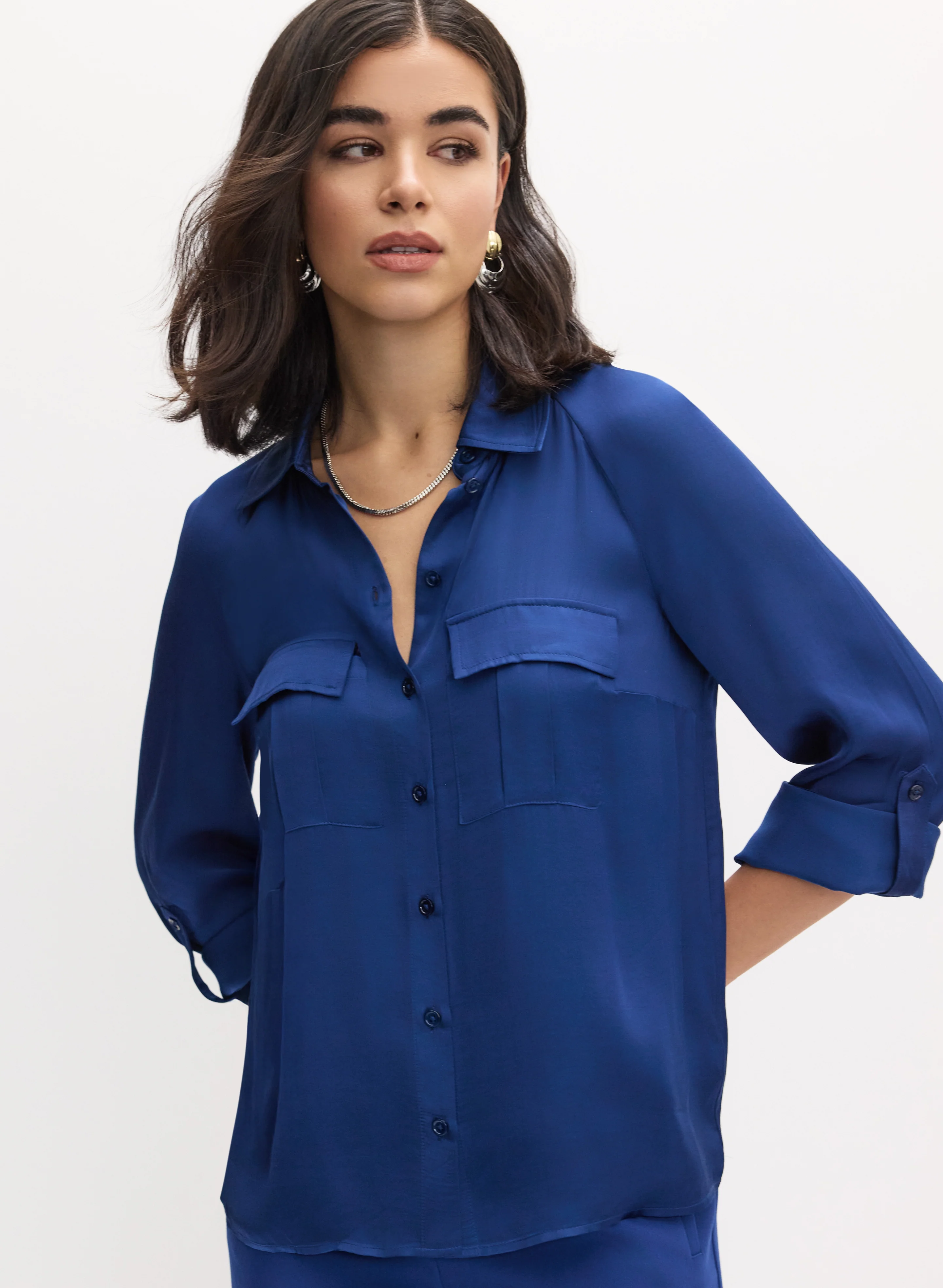 Satin Utility Blouse - Image 5