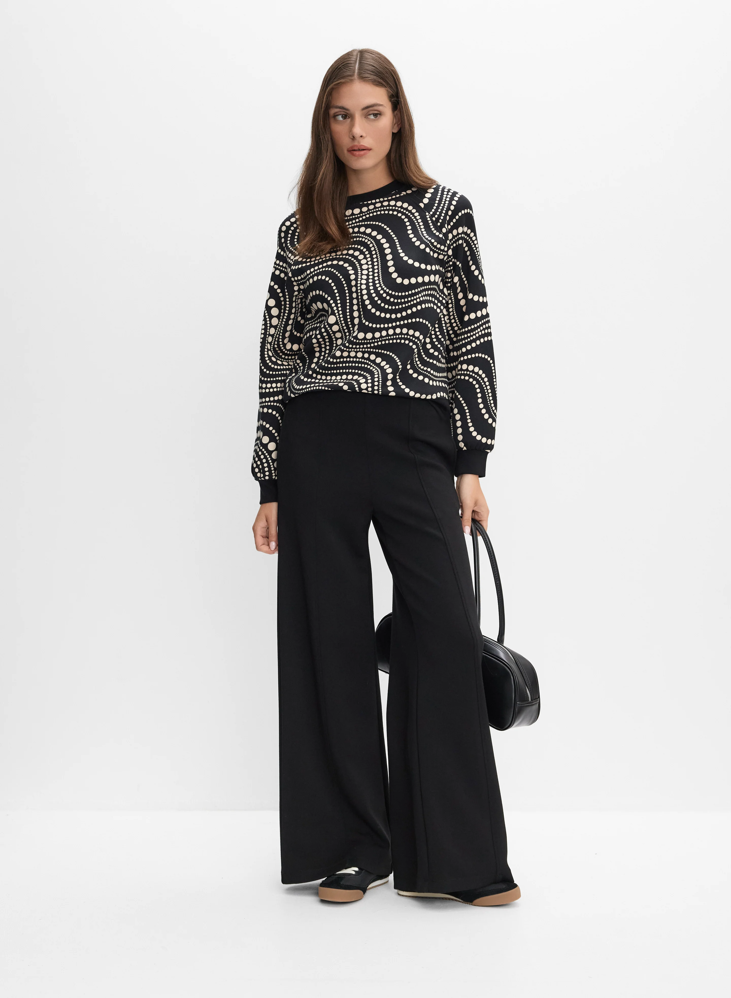Seam Detail Wide-Leg Pants - Image 3