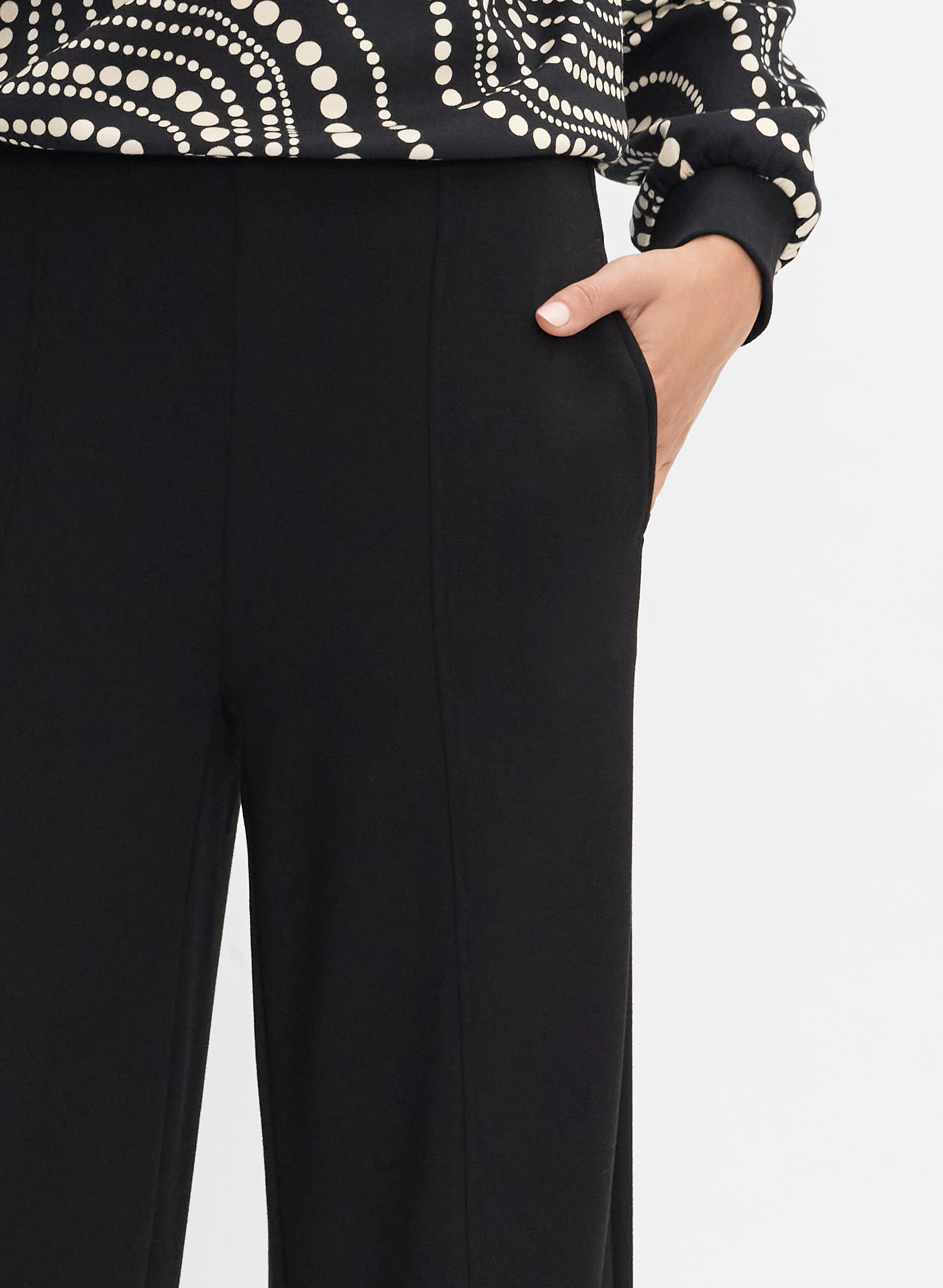 Seam Detail Wide-Leg Pants - Image 4