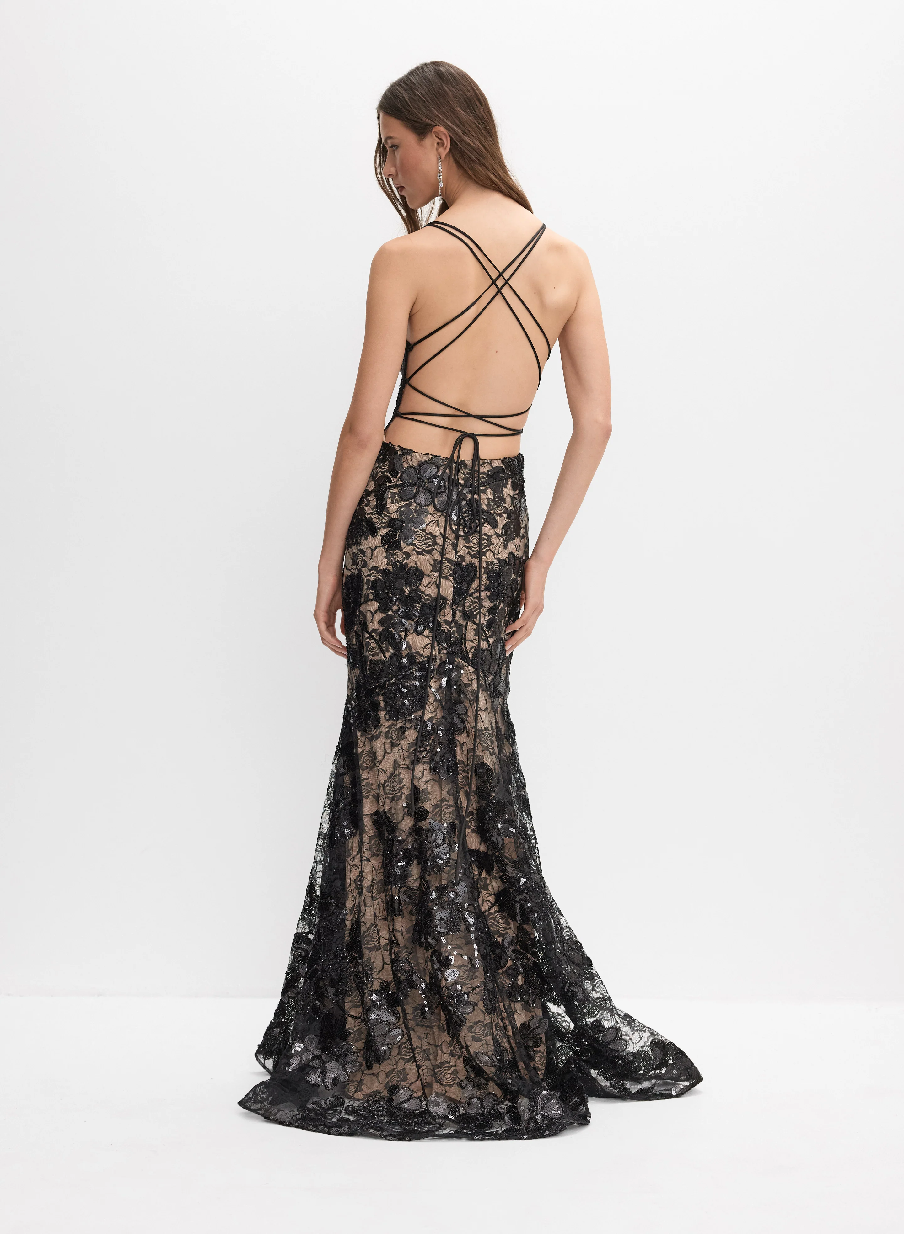 Sequin Lace Dress - Image 4