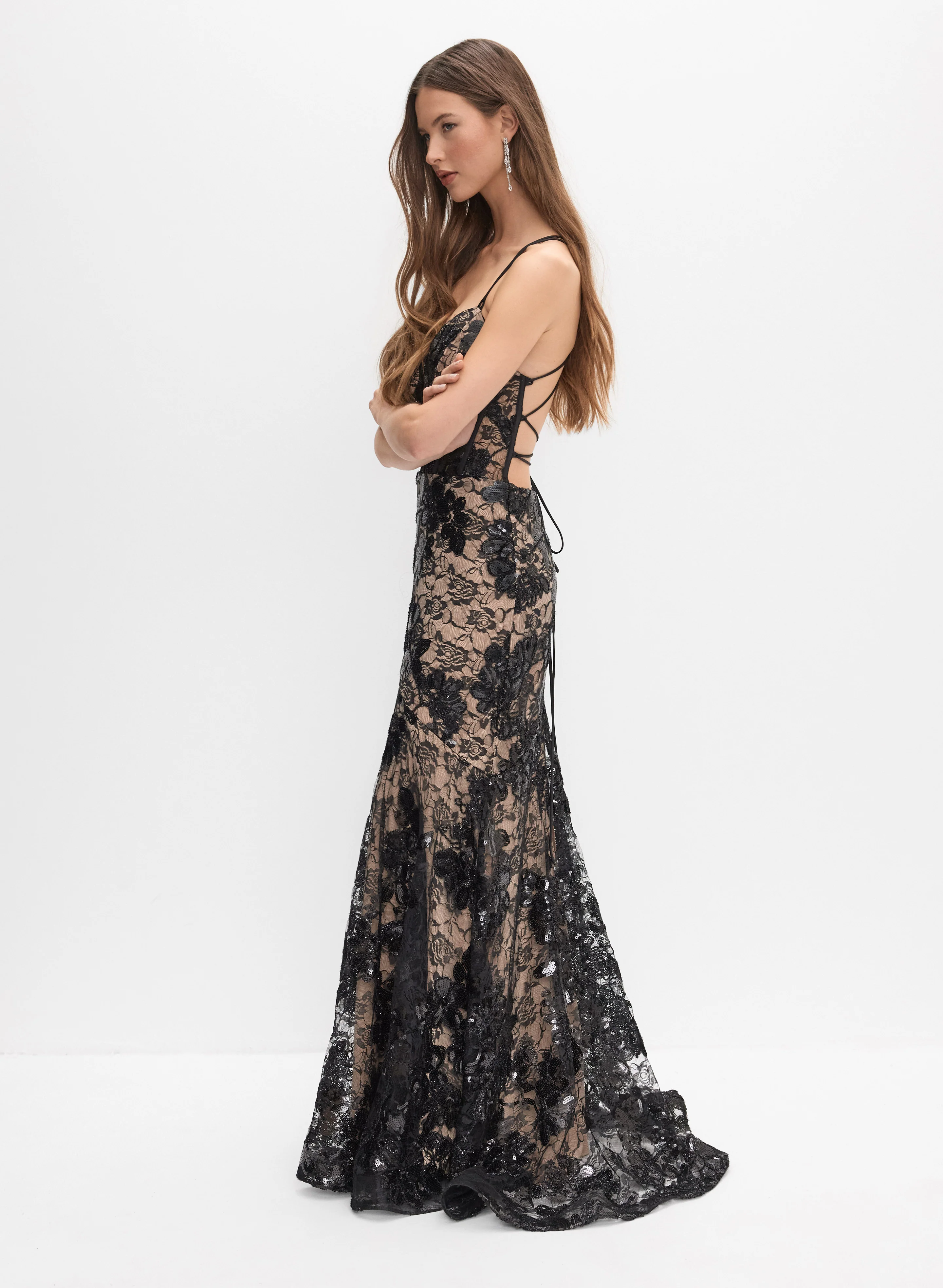 Sequin Lace Dress - Image 8
