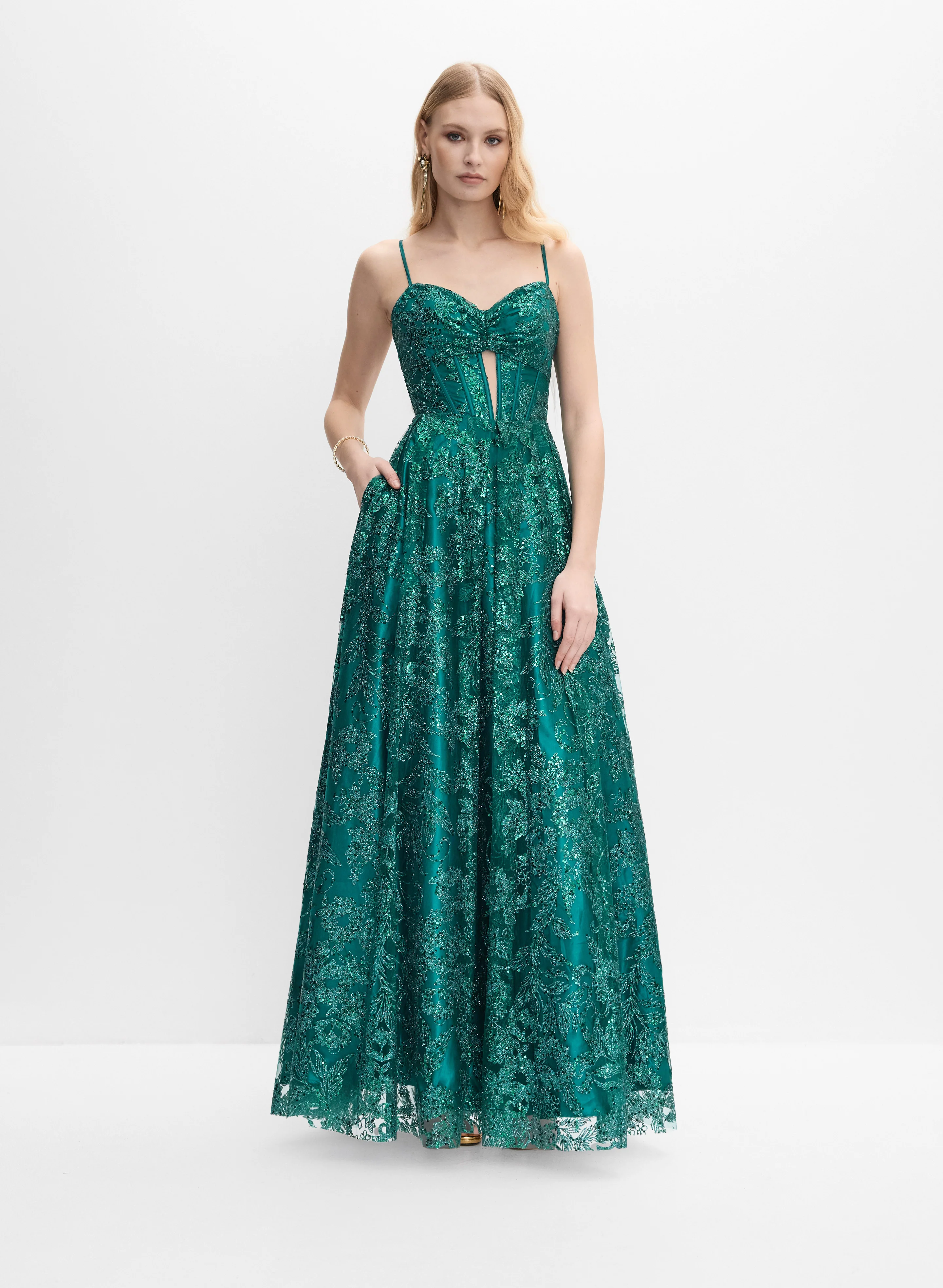 Sequin Tulle Gown