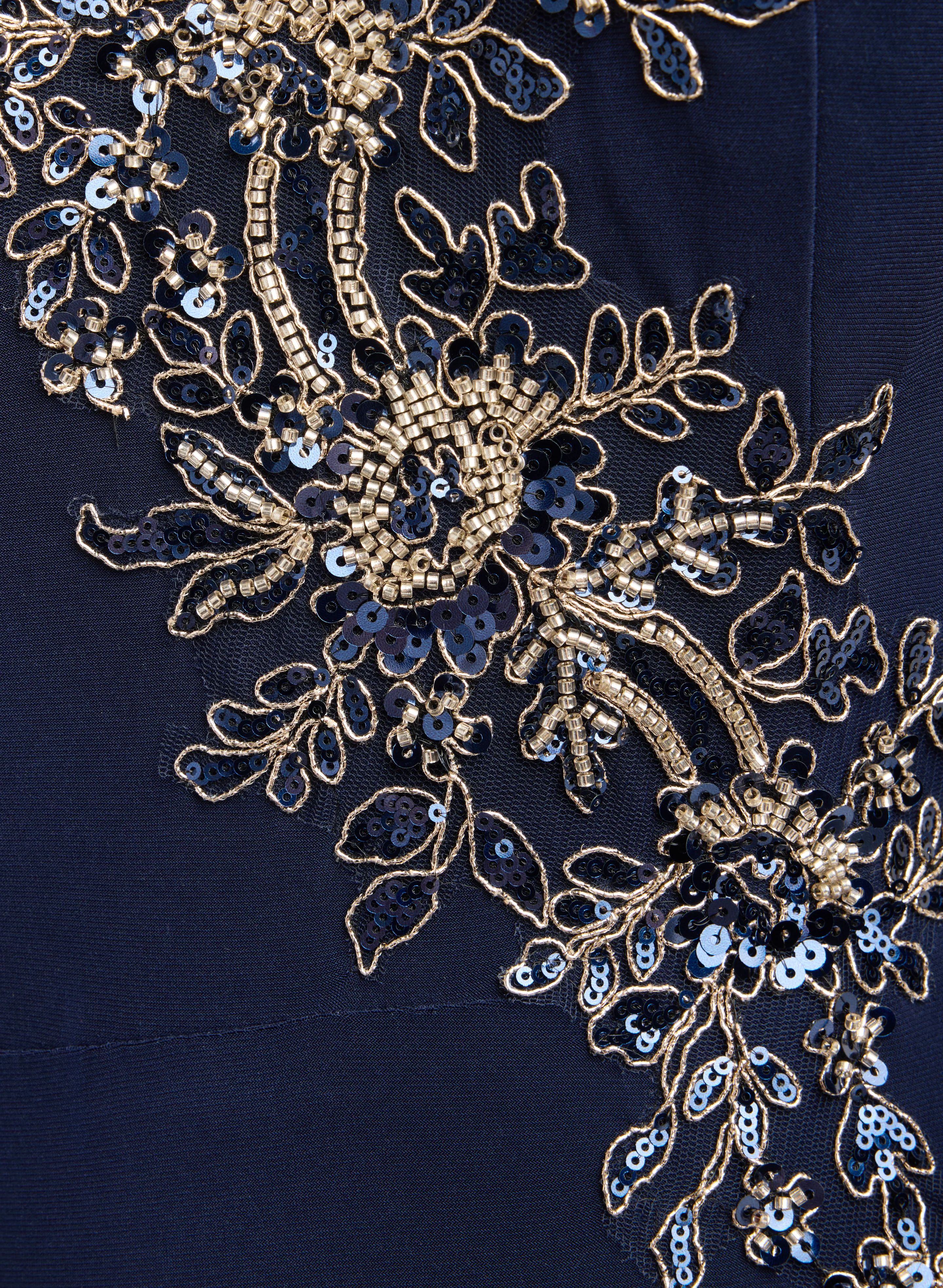 BA Nites - Sequined Cascading Floral Dress - Image 7