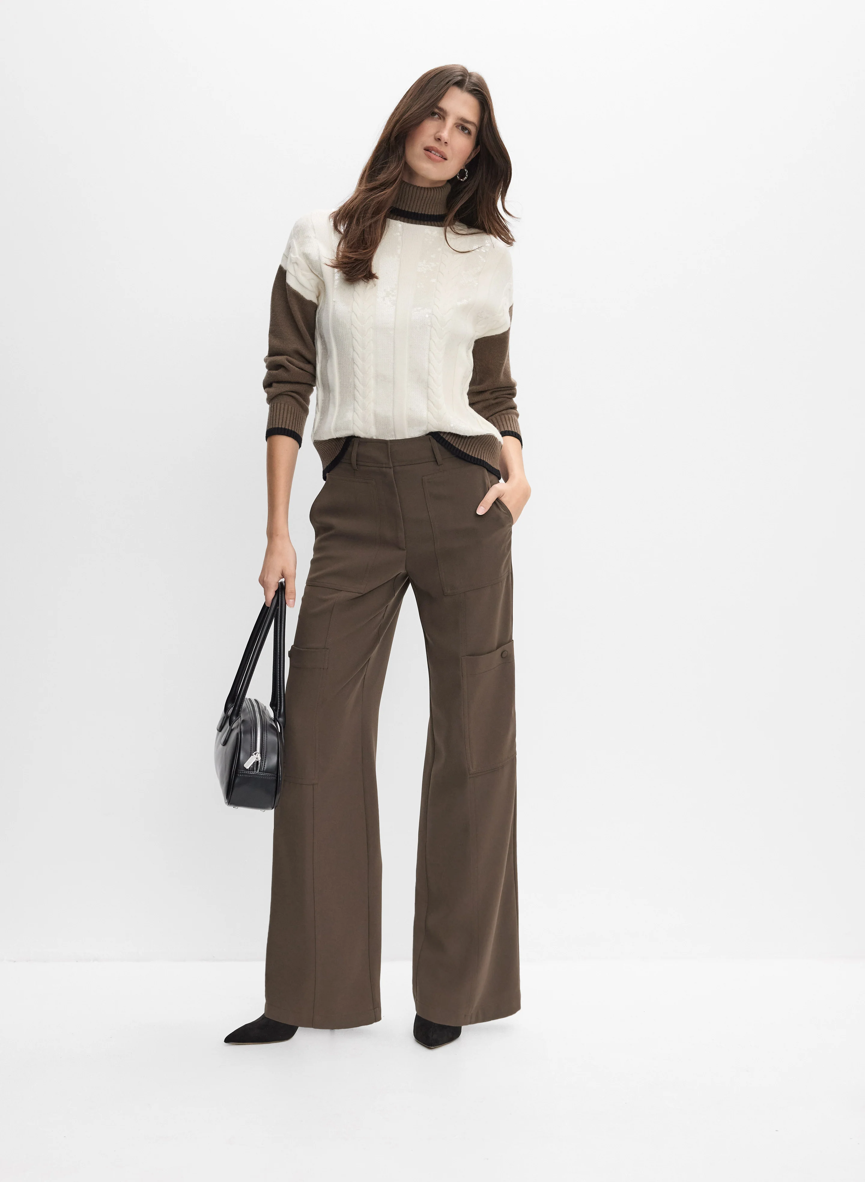 Sequined Colour Block Sweater - Image 3