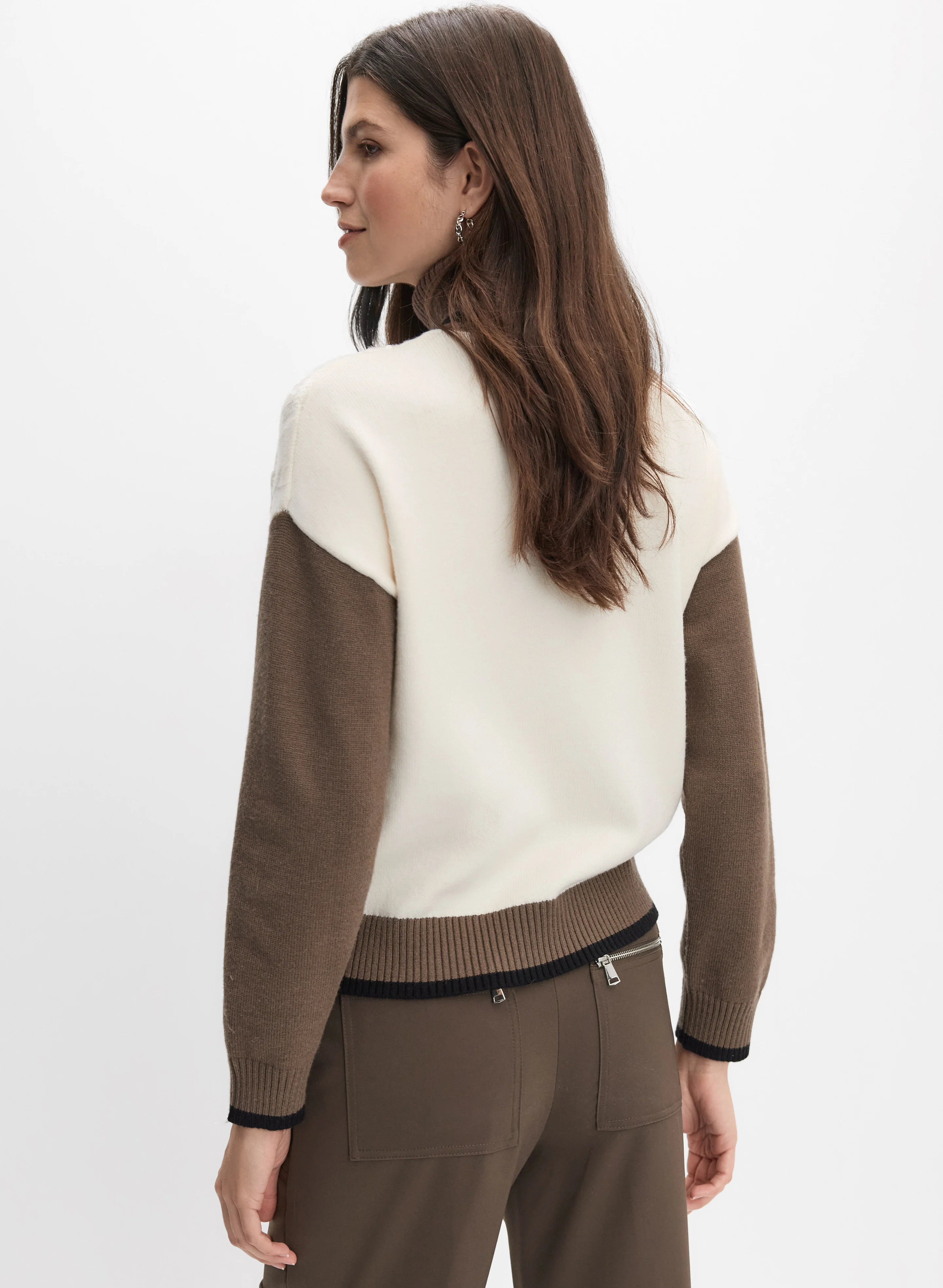 Sequined Colour Block Sweater - Image 4