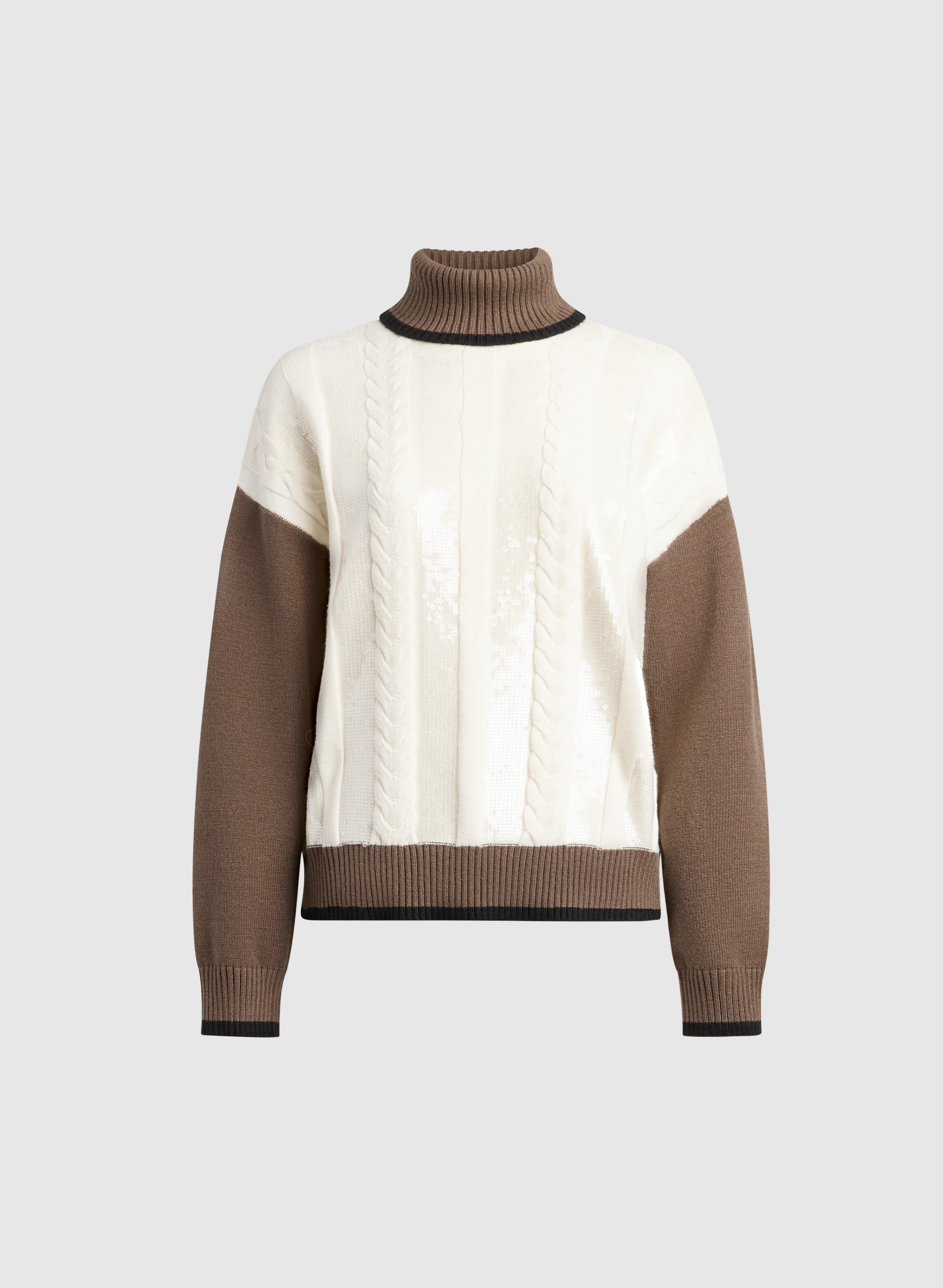 Sequined Colour Block Sweater - Image 6