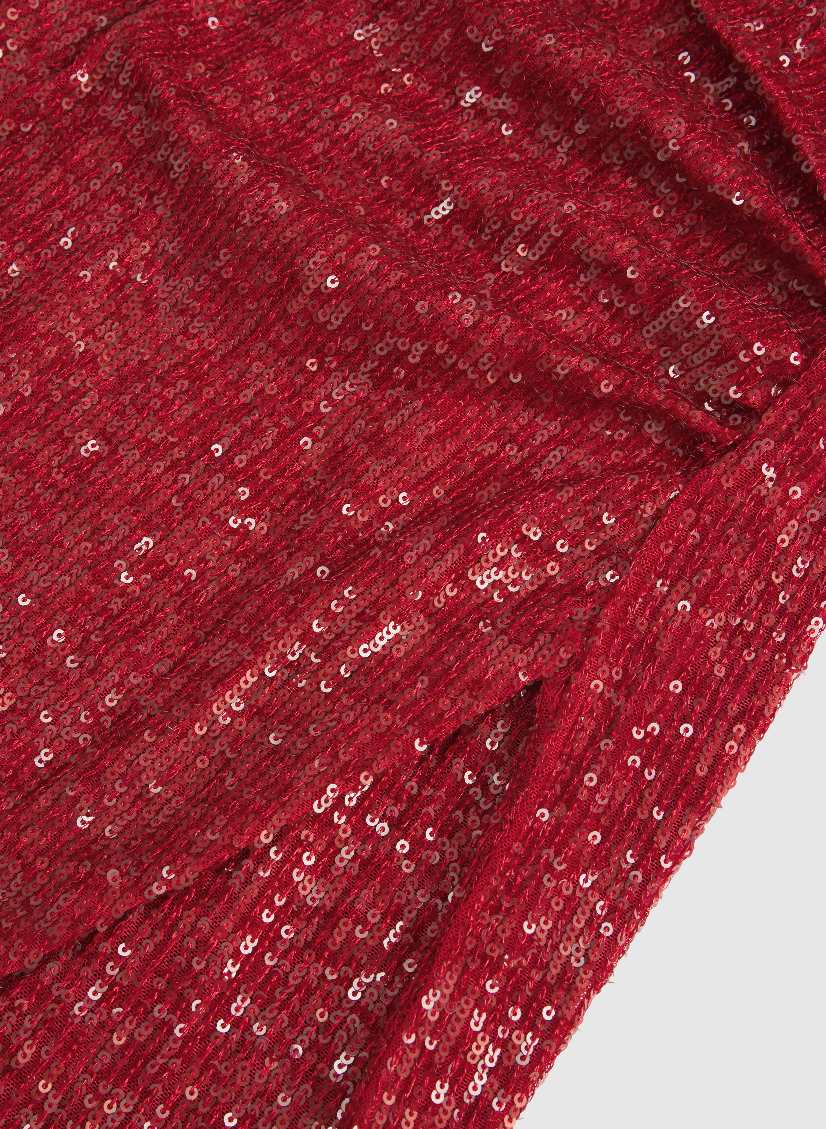 Sequined Flare Sleeve Dress - Image 6