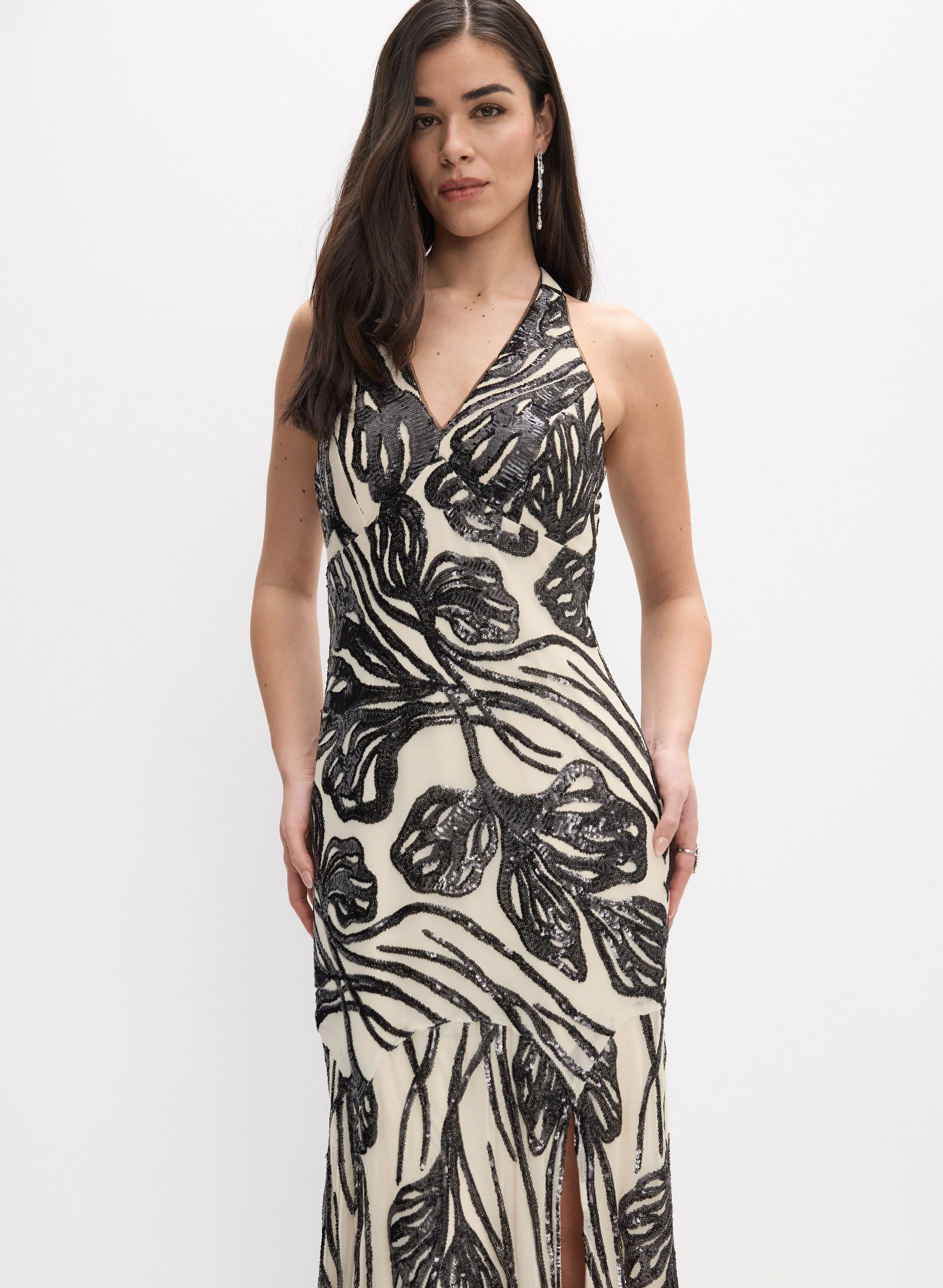 Sequined Floral Dress - Image 7