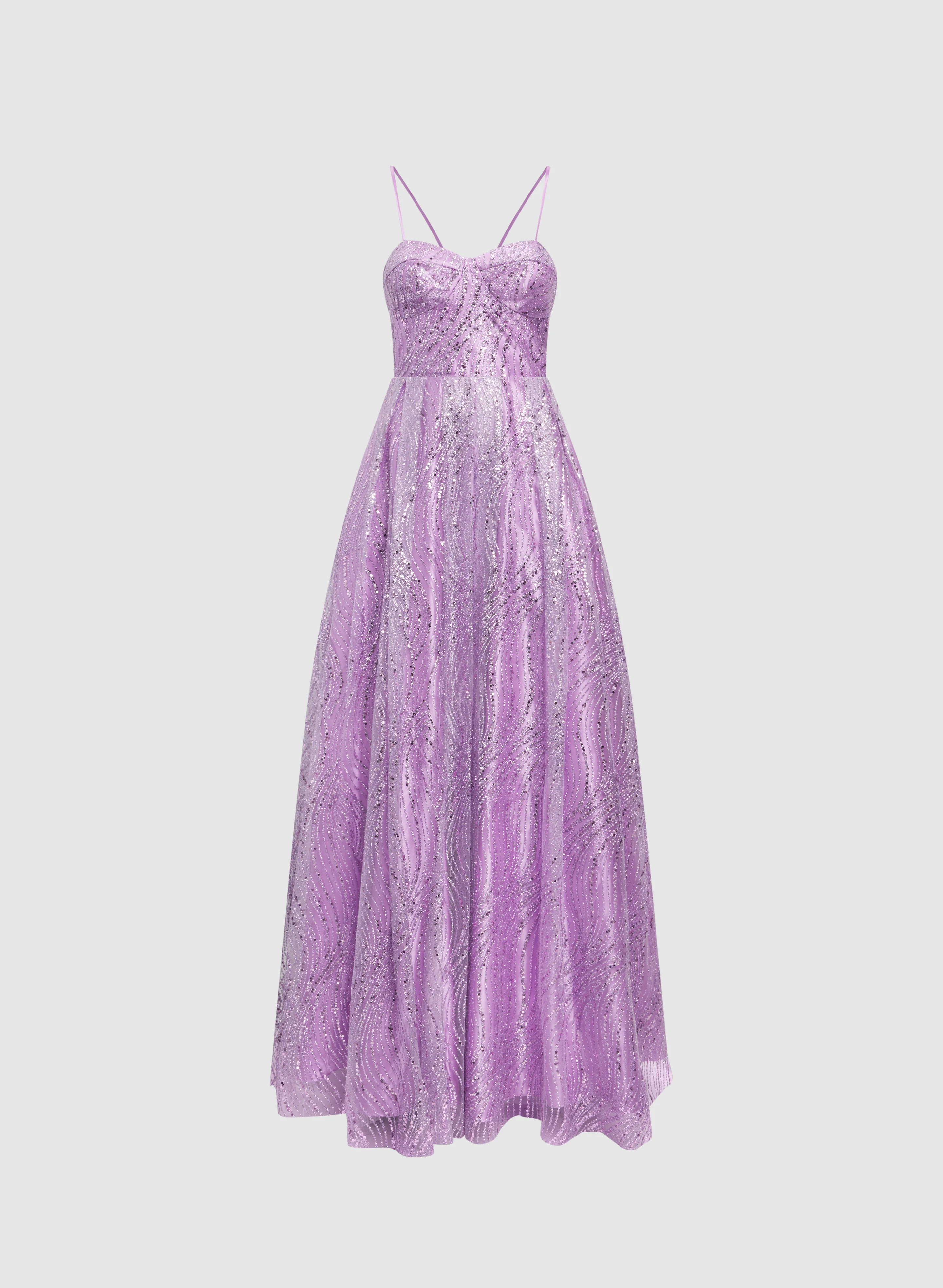 Sequined Glitter Tulle Dress - Image 6