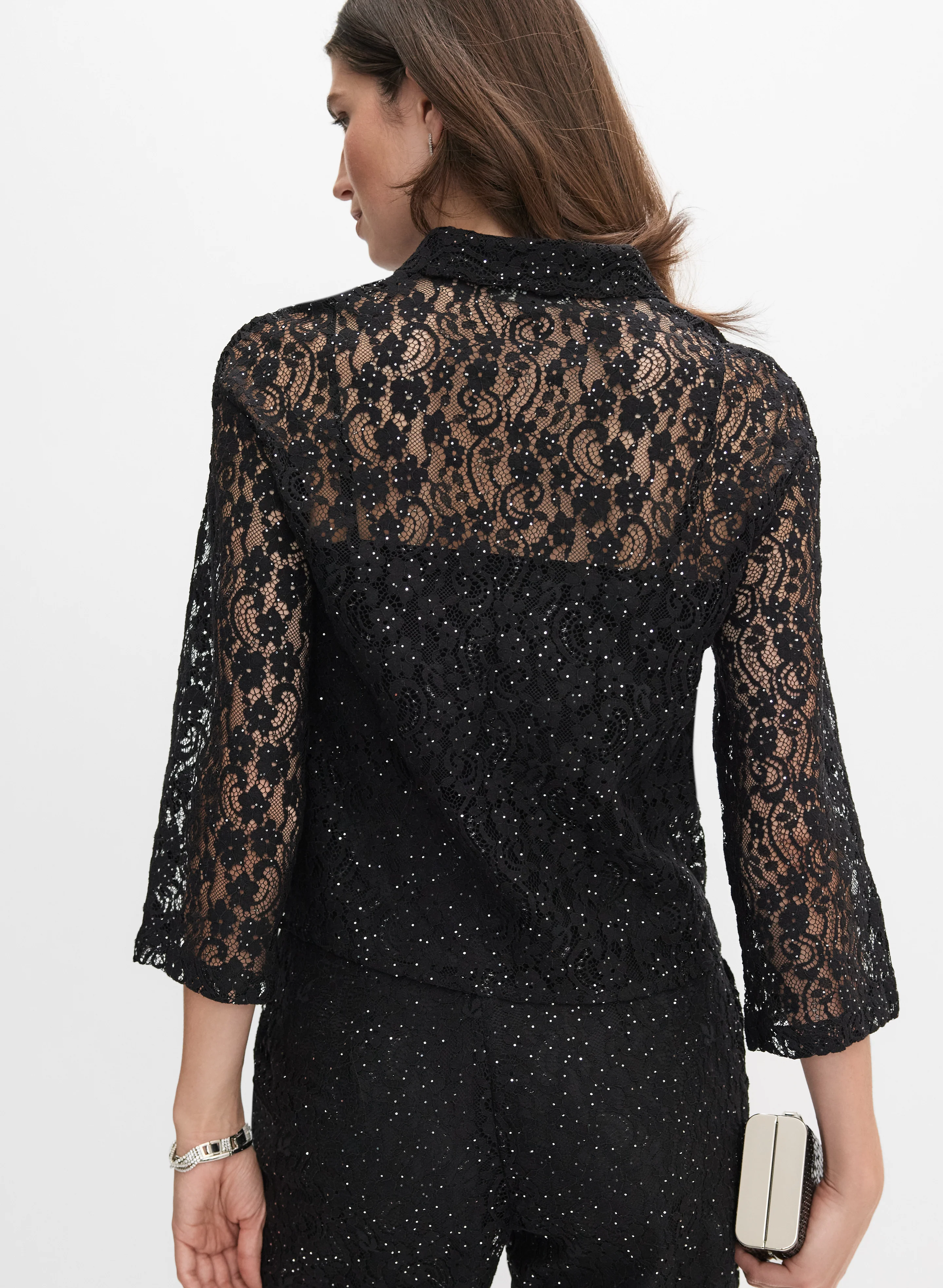 Sequined Lace Blouse - Image 4