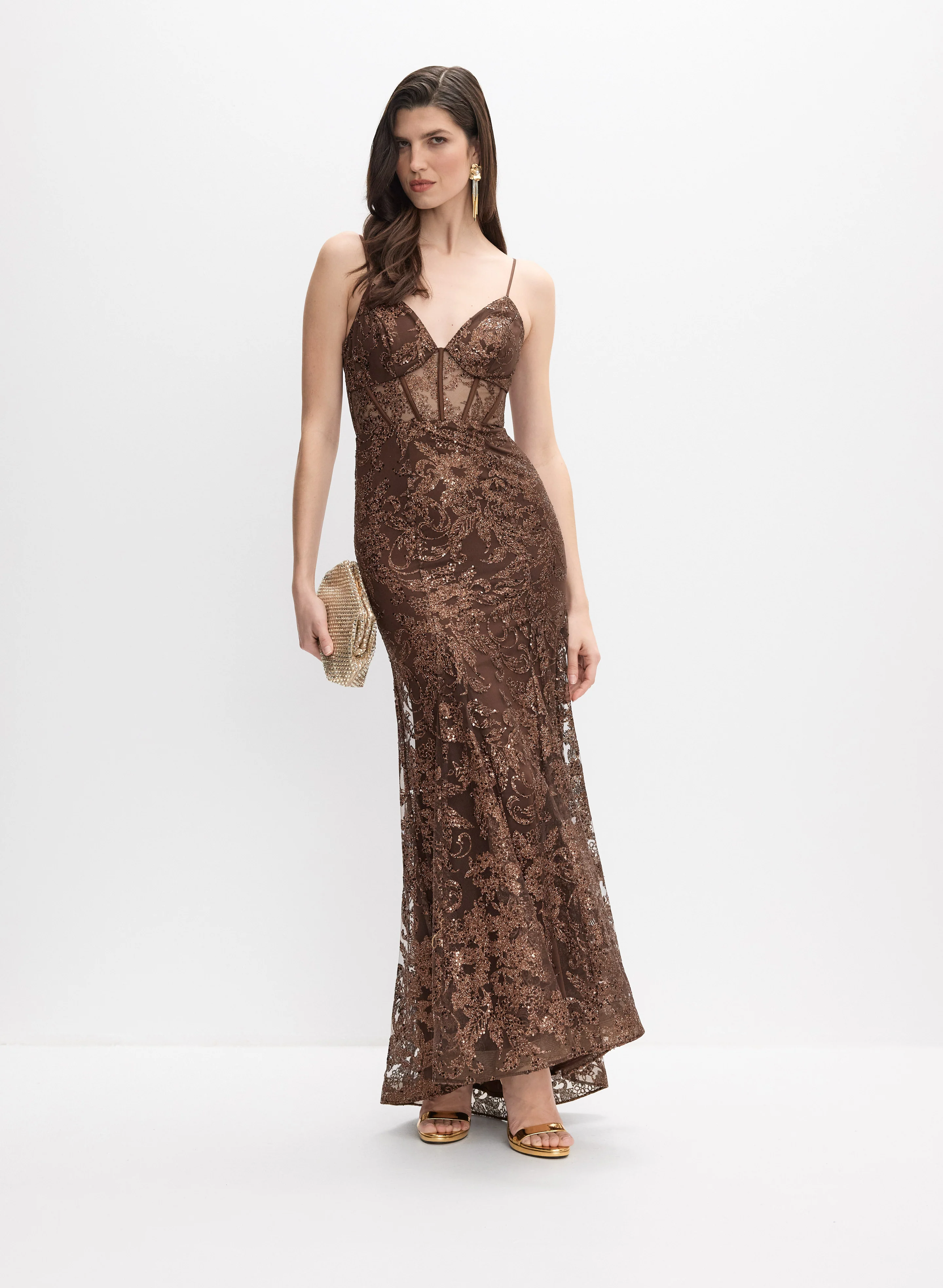 Sequined Lace Dress