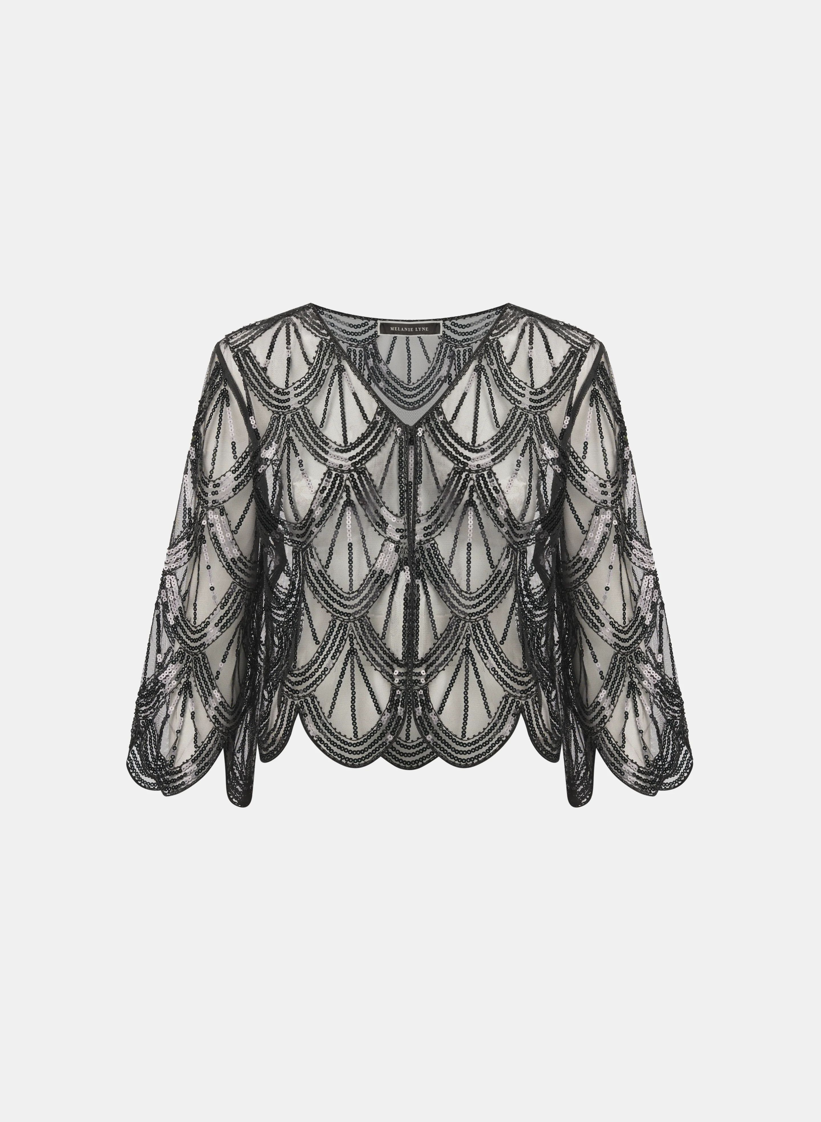 Sequined Scalloped Bolero - Image 3