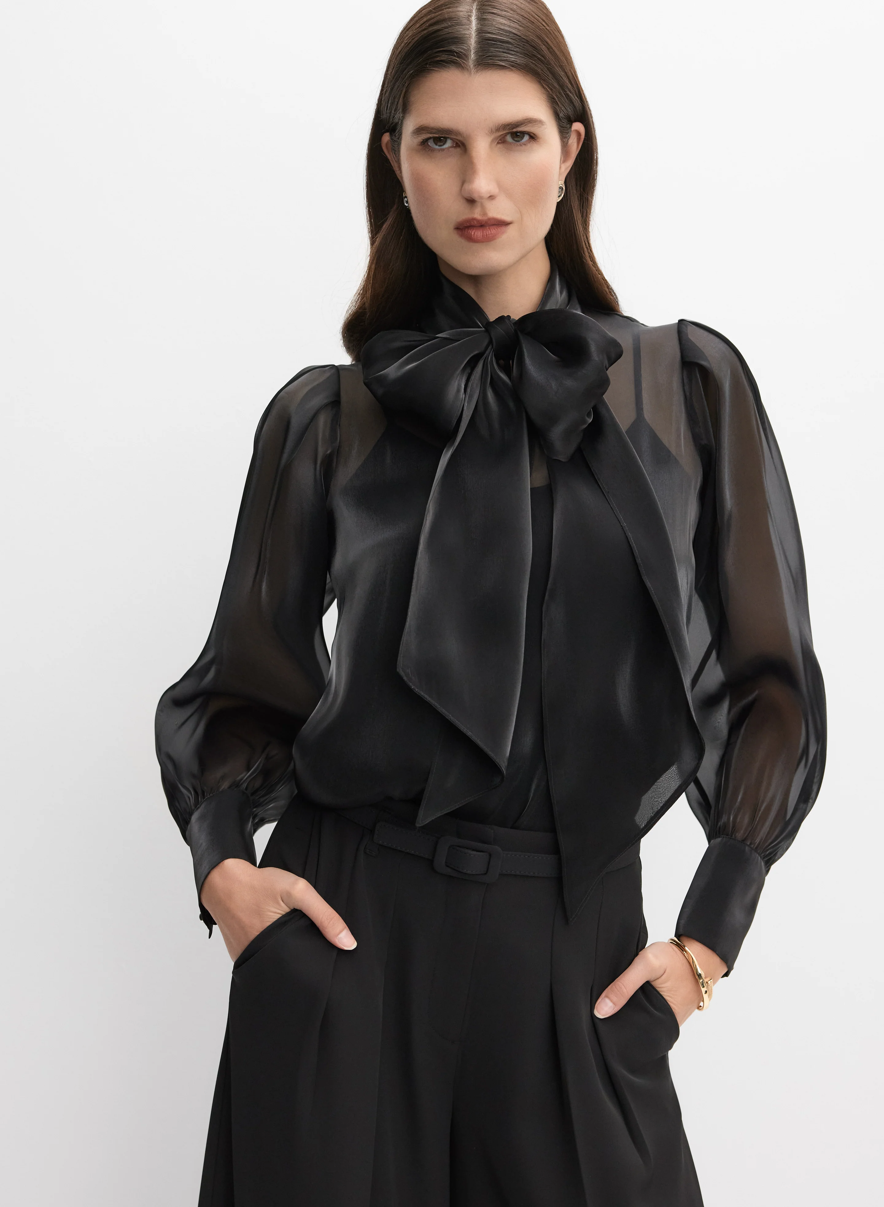 Shimmer Organza Blouse - Image 9