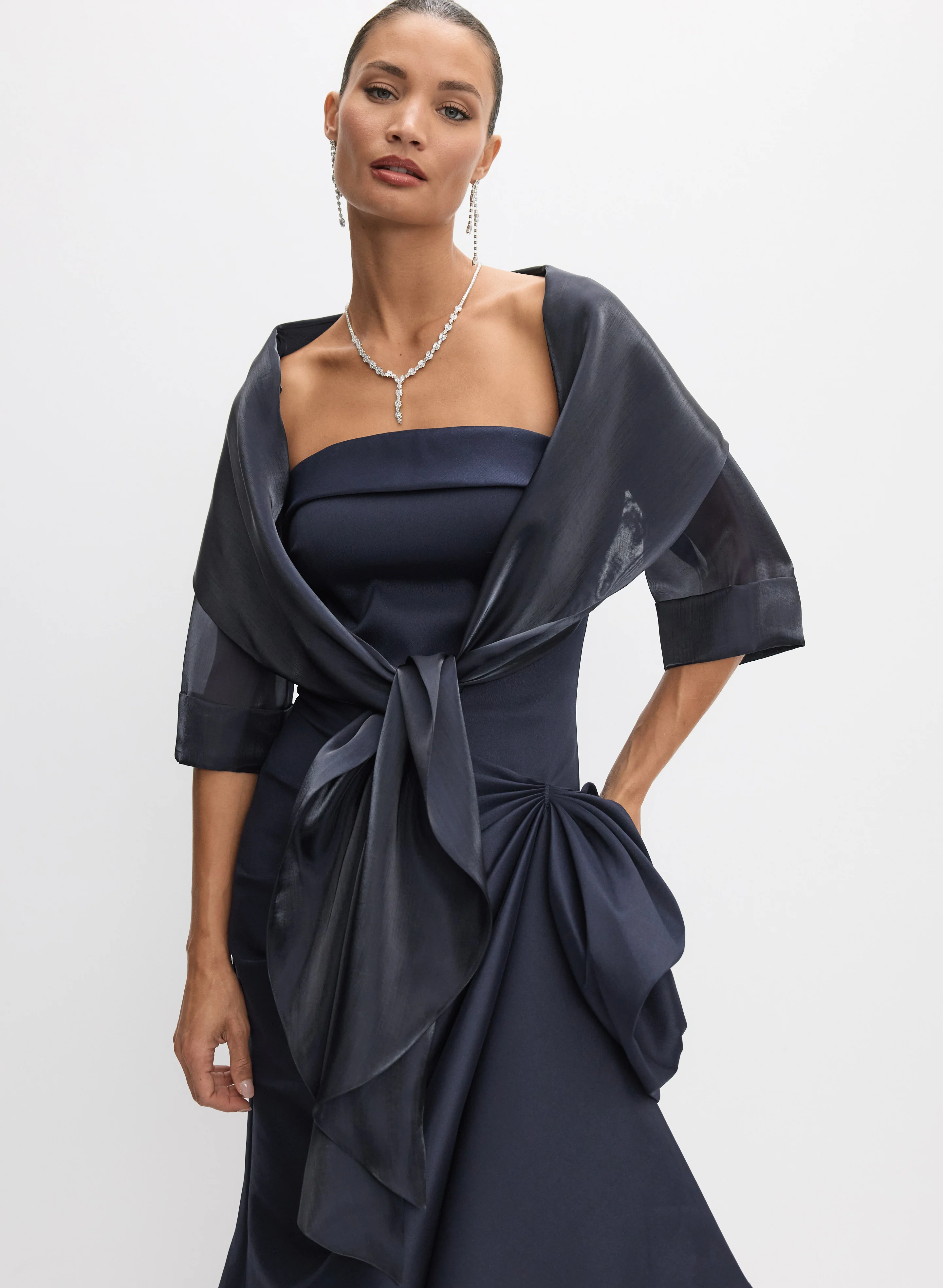 Shimmer Organza Bolero