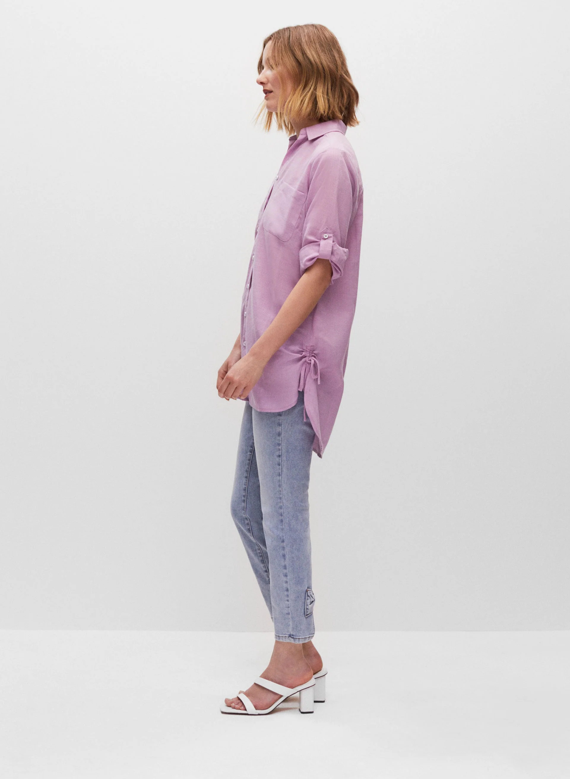 Shirred Tie Detail Tunic - Image 3
