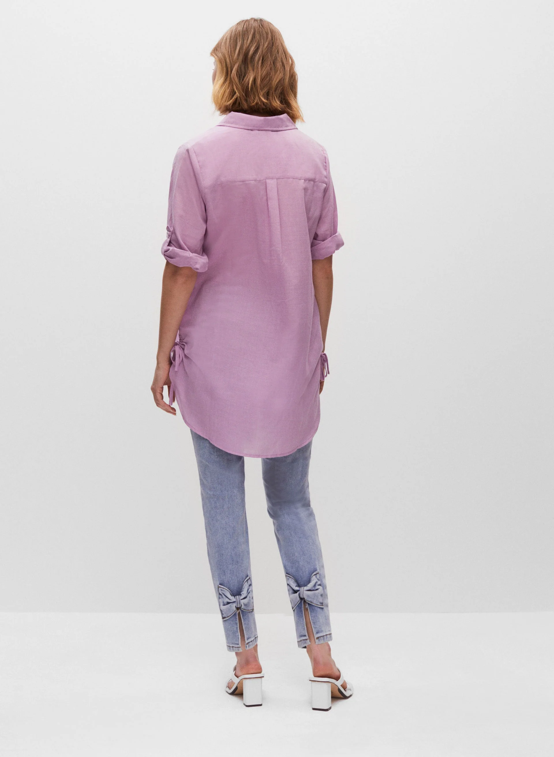Shirred Tie Detail Tunic - Image 4