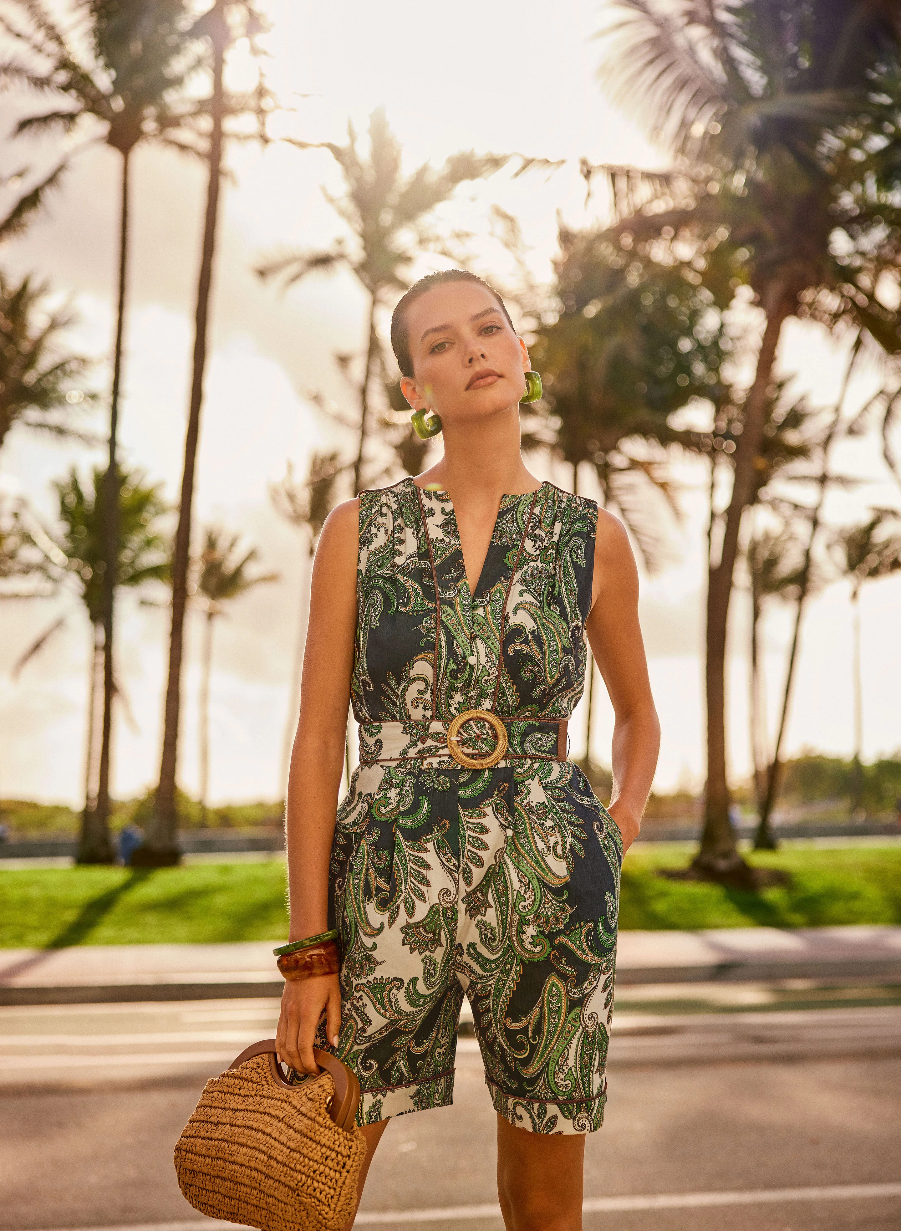 Short Paisley Jumpsuit - Image 2
