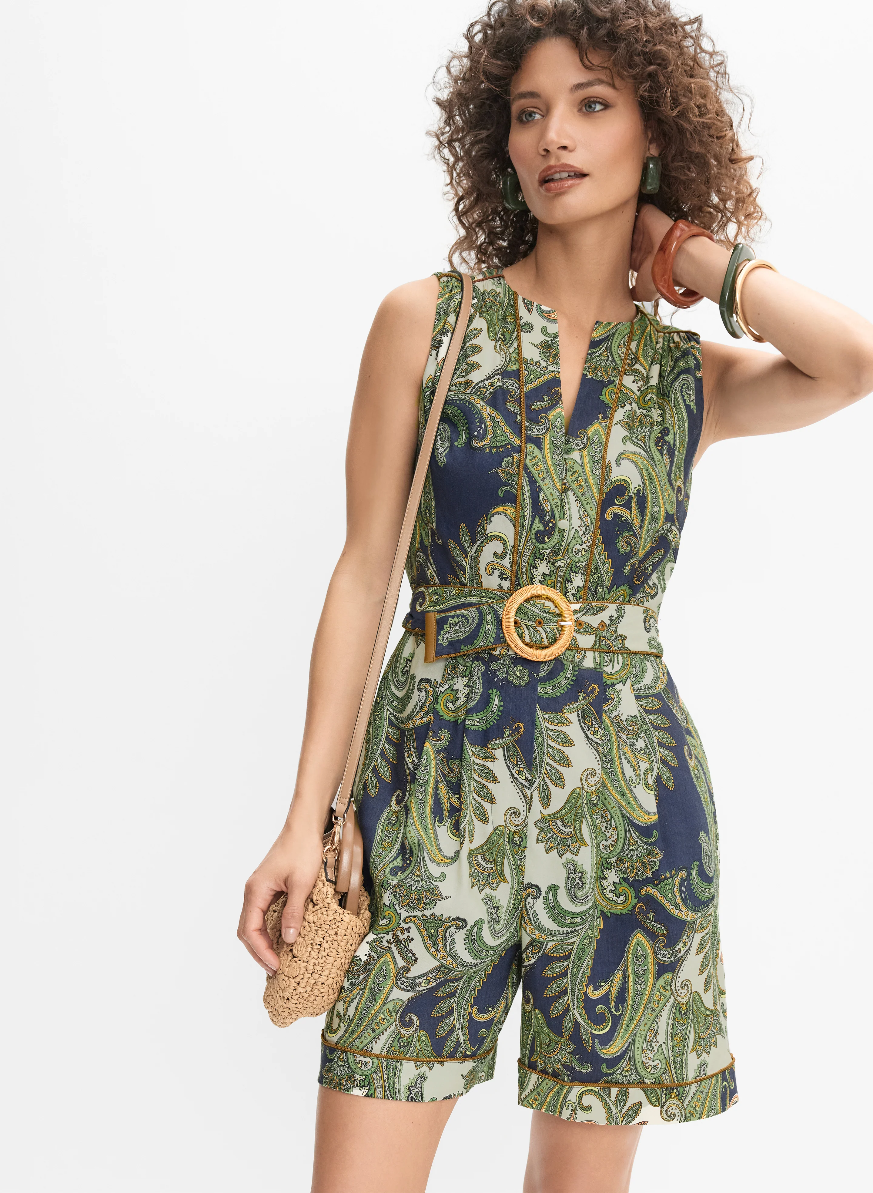 Short Paisley Jumpsuit - Image 7