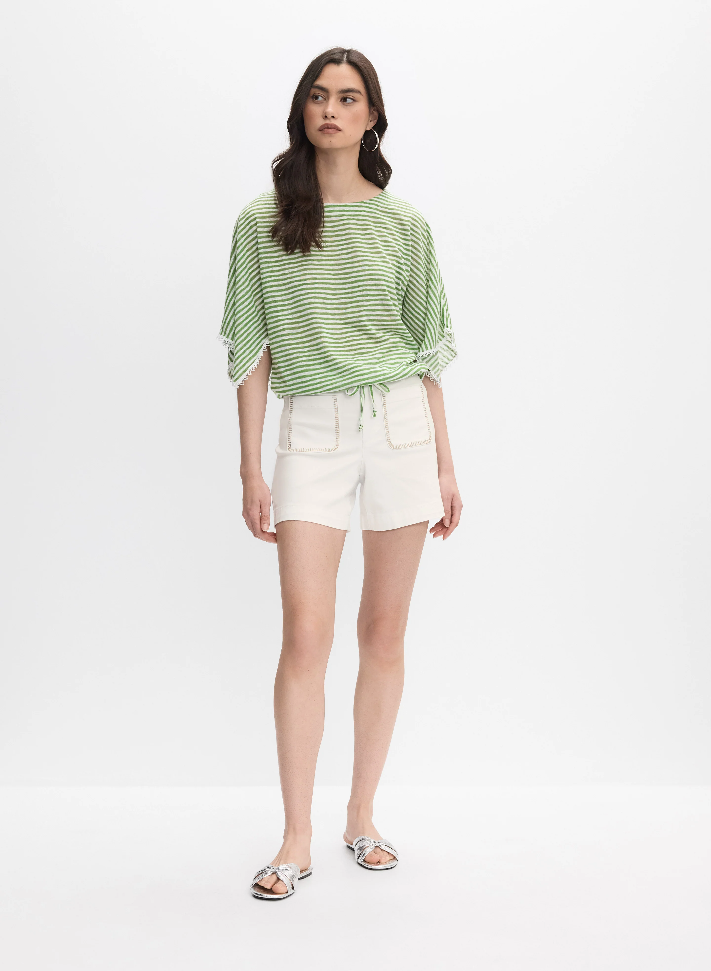 Short Sleeve Stripe Top - Image 3