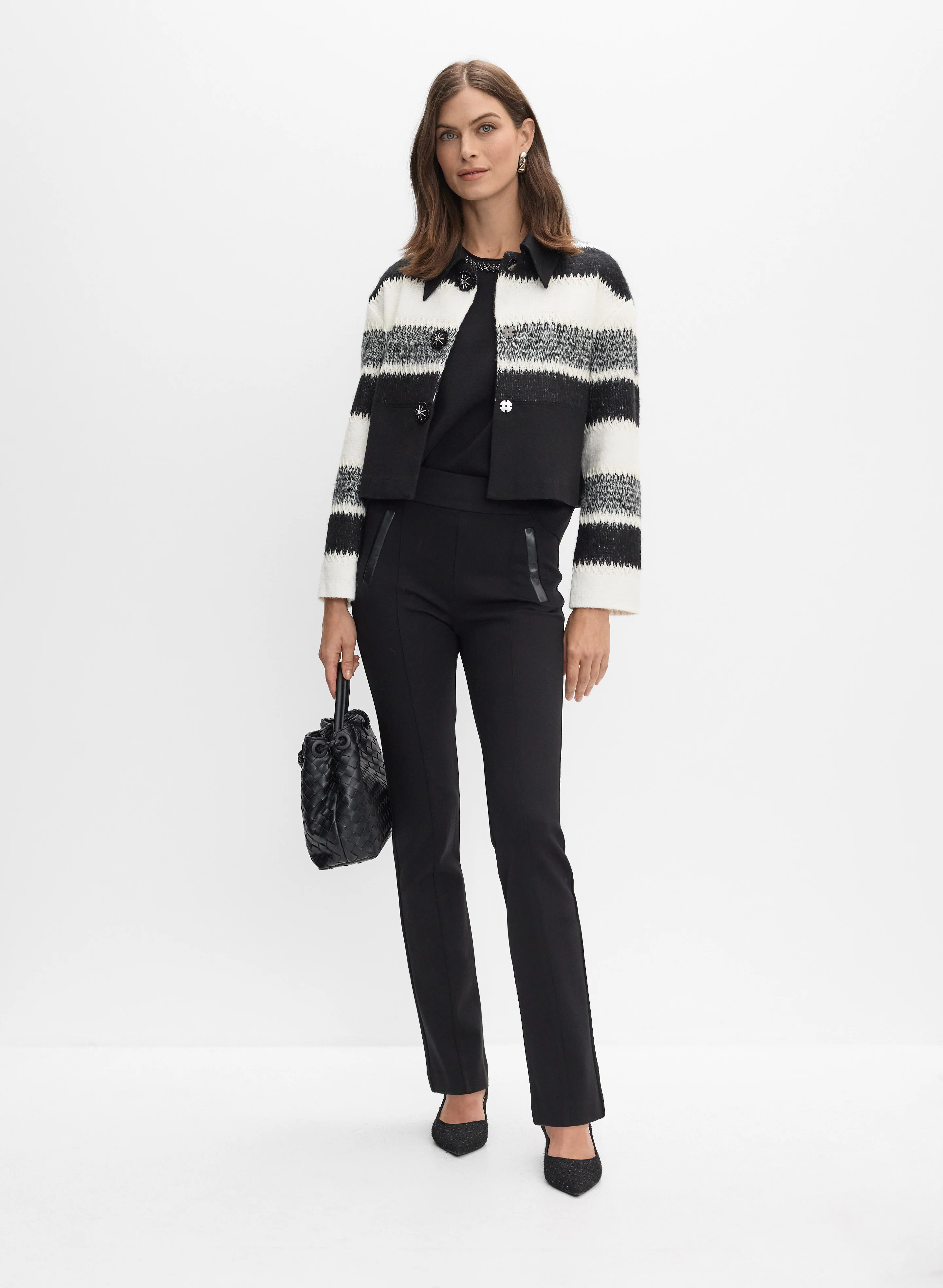 Short Swing Jacket & Madison Slim-Leg Pants