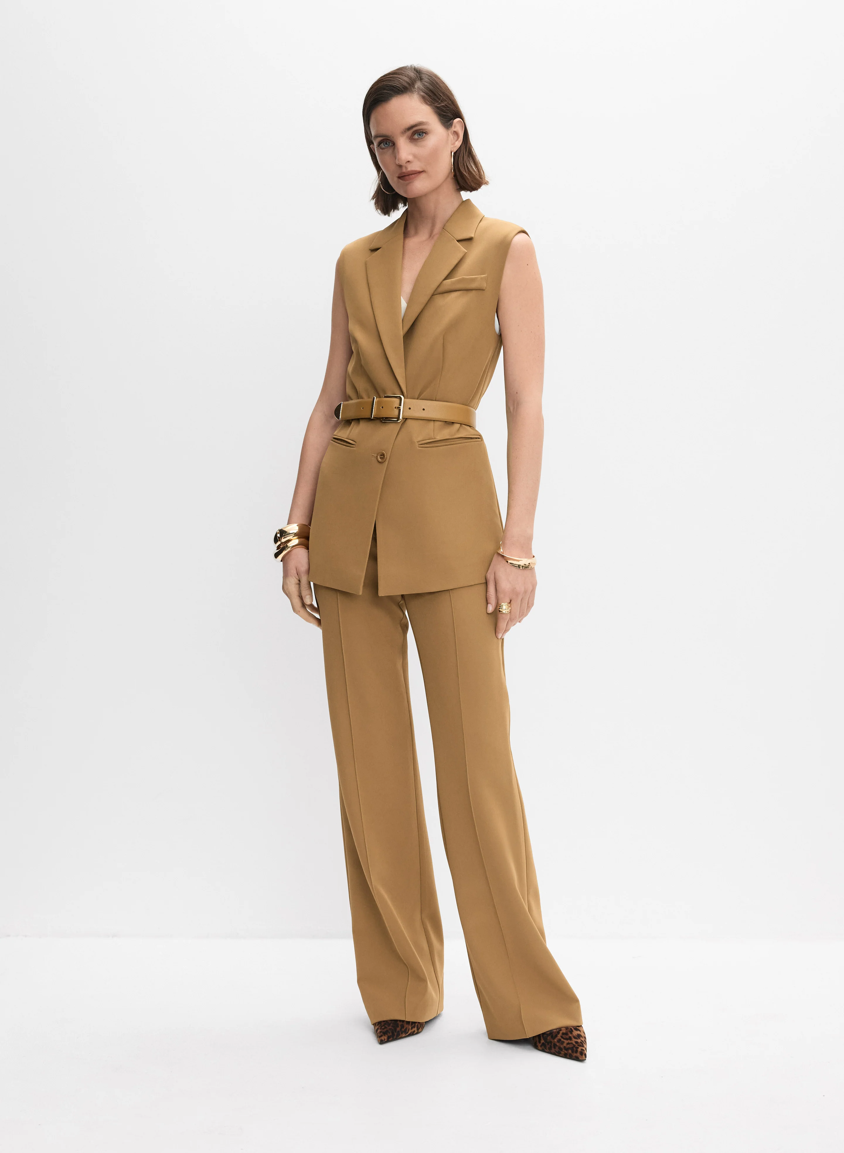 Long Bi-Stretch Vest - Image 5