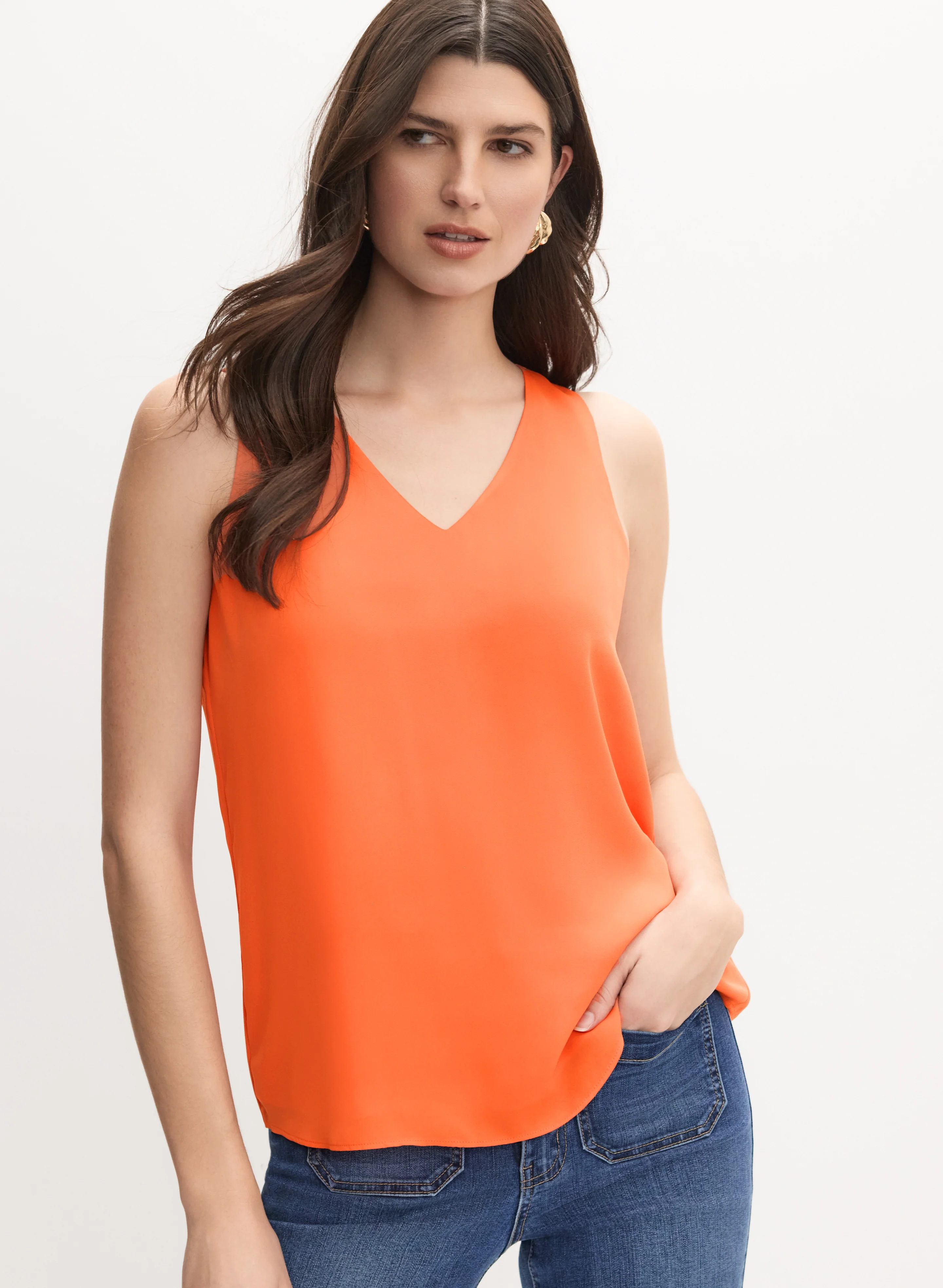 Sleeveless Crepe Blouse - Image 5