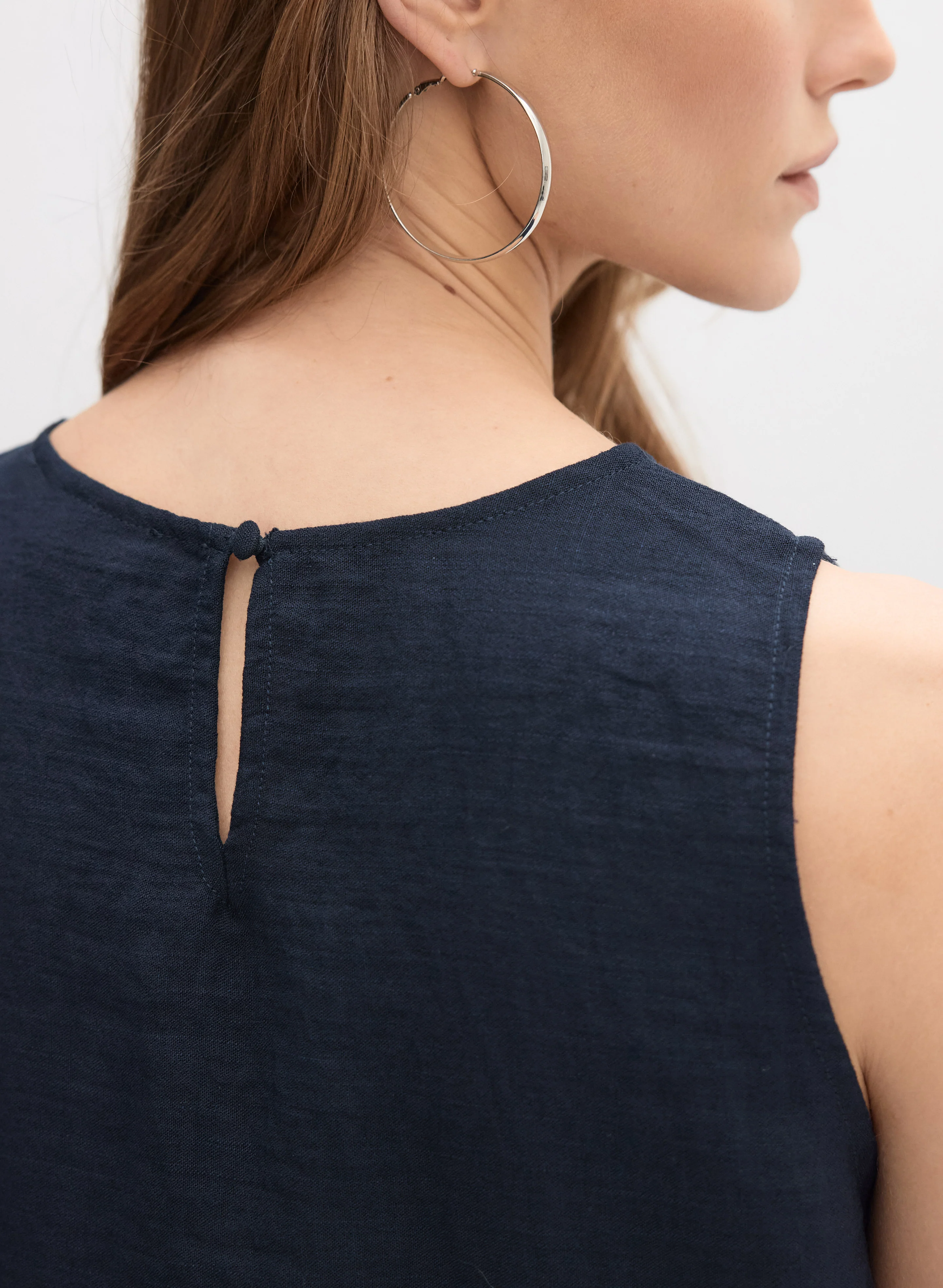 Sleeveless Eyelet Embroidered Blouse - Image 2
