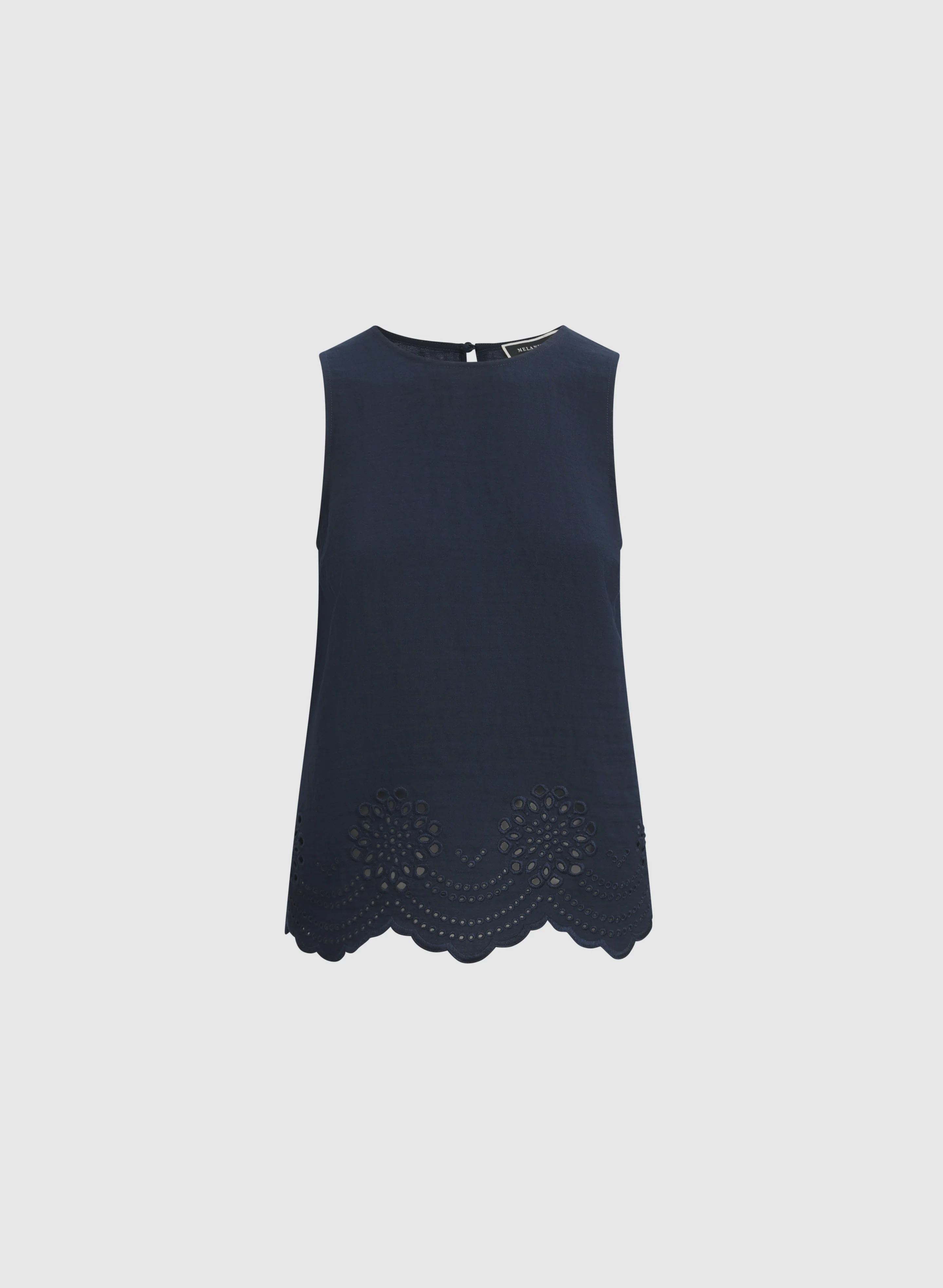 Sleeveless Eyelet Embroidered Blouse - Image 6