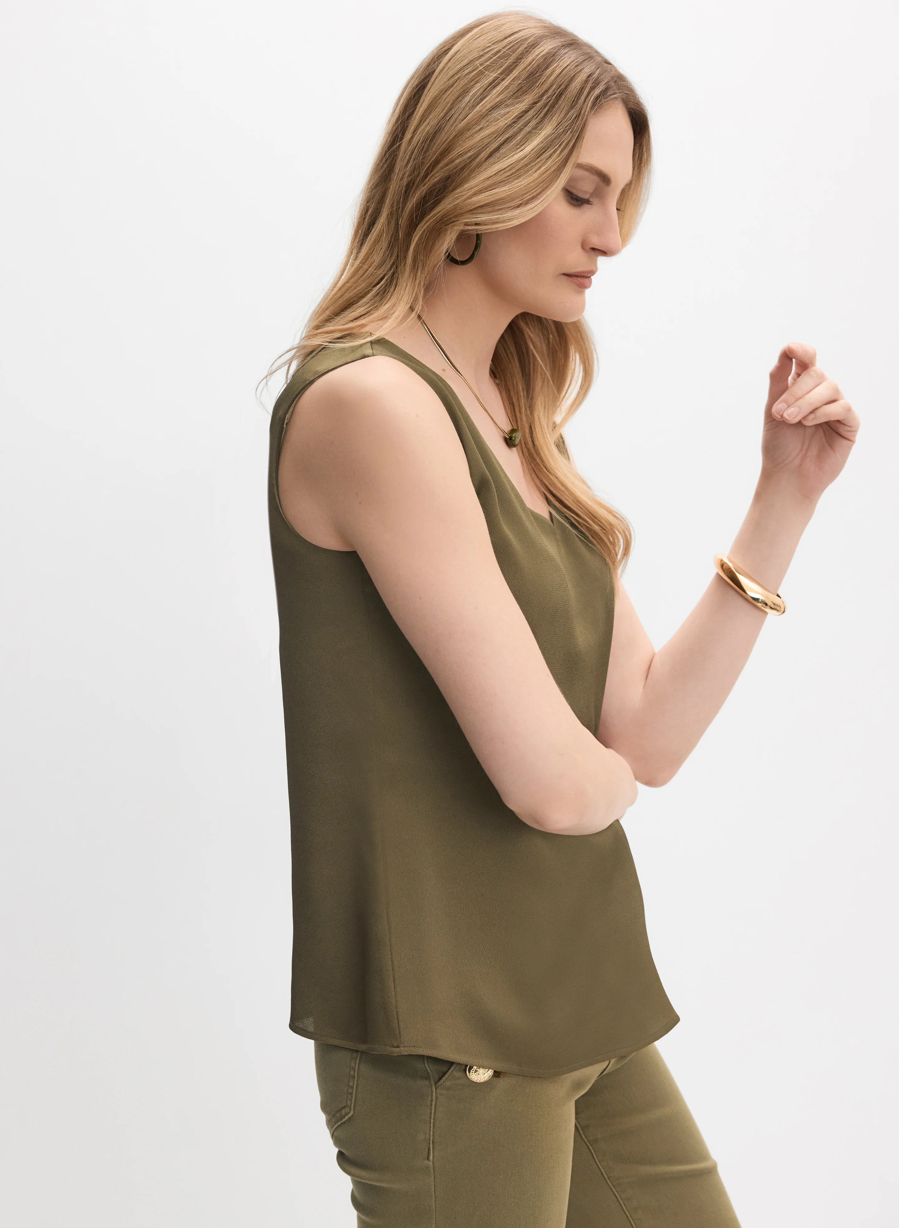 Sleeveless Satin Blouse - Image 5