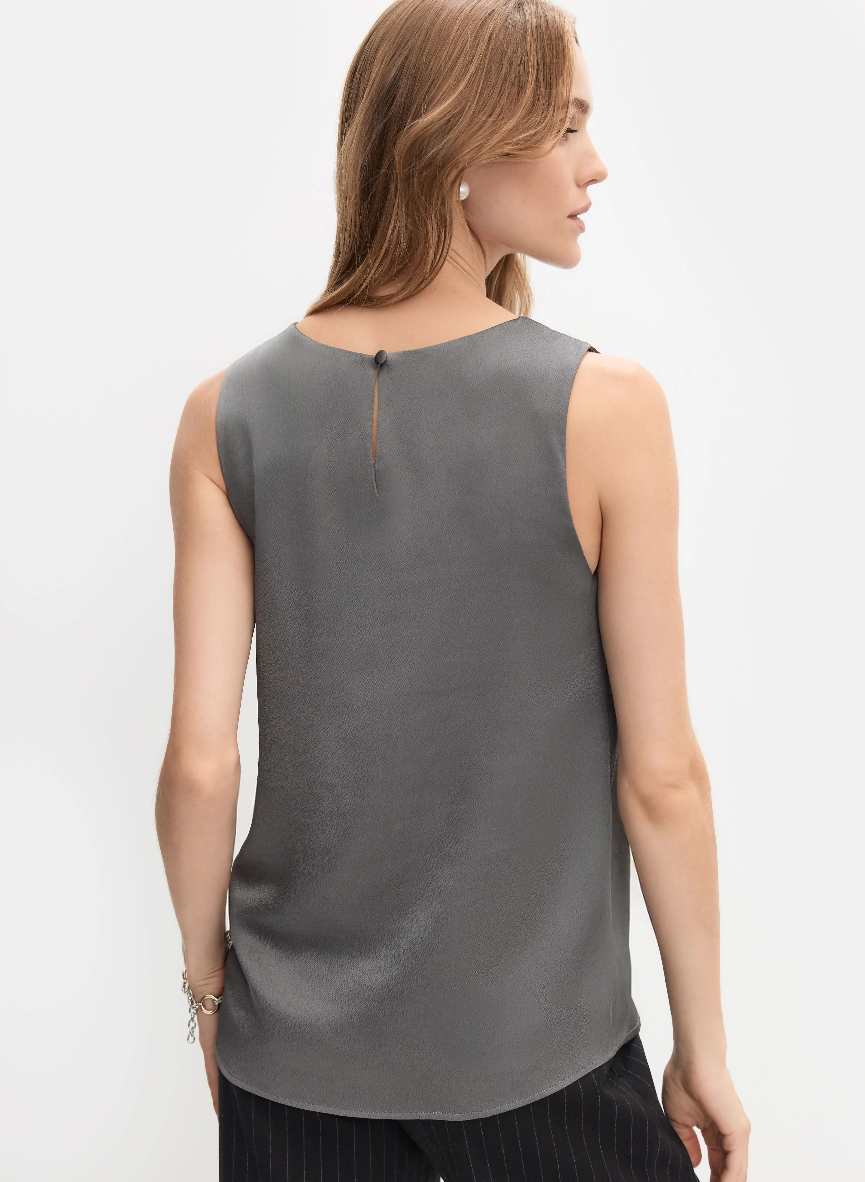Sleeveless Satin Blouse - Image 4