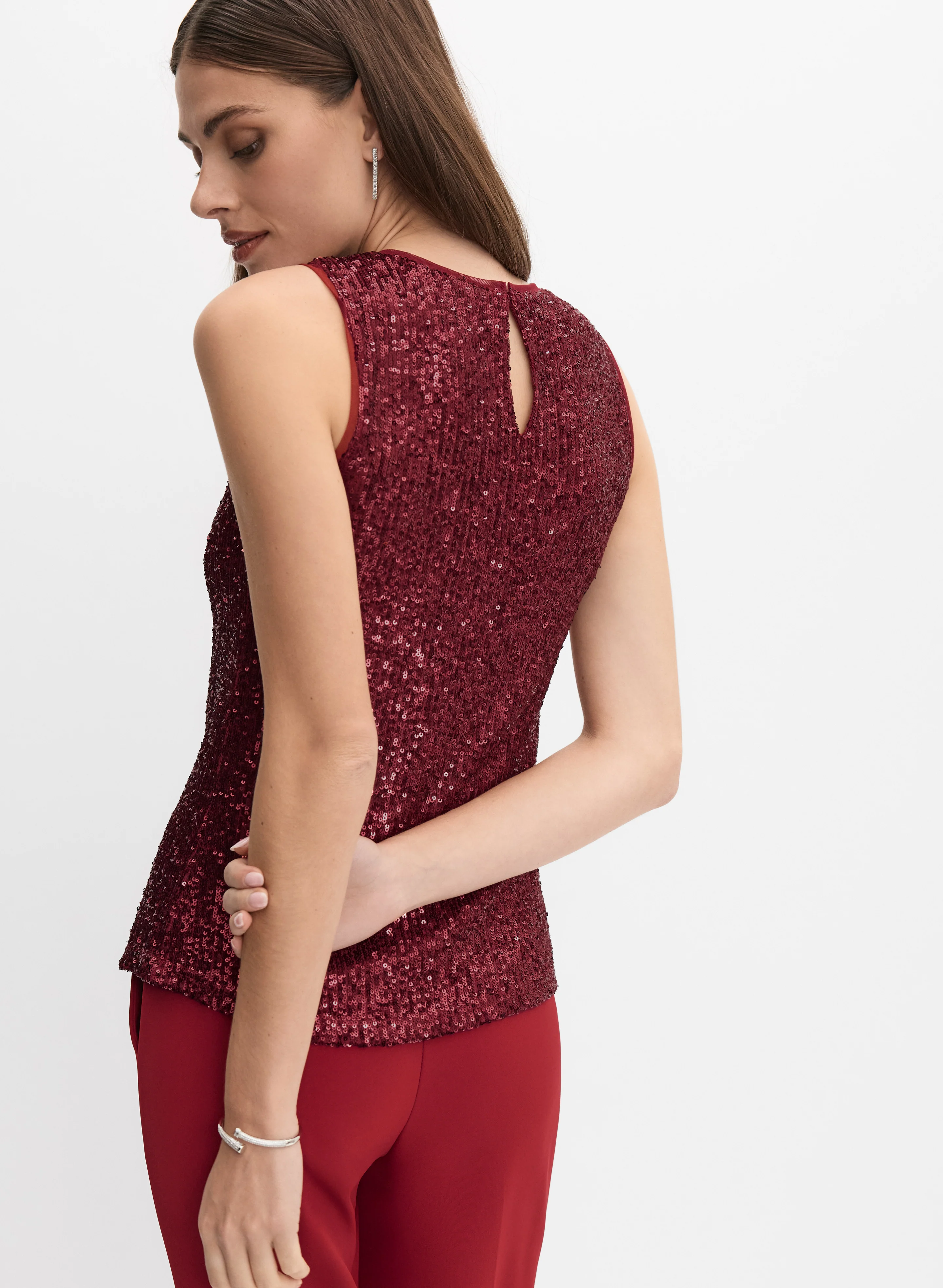 Sleeveless Sequined Top - Image 5
