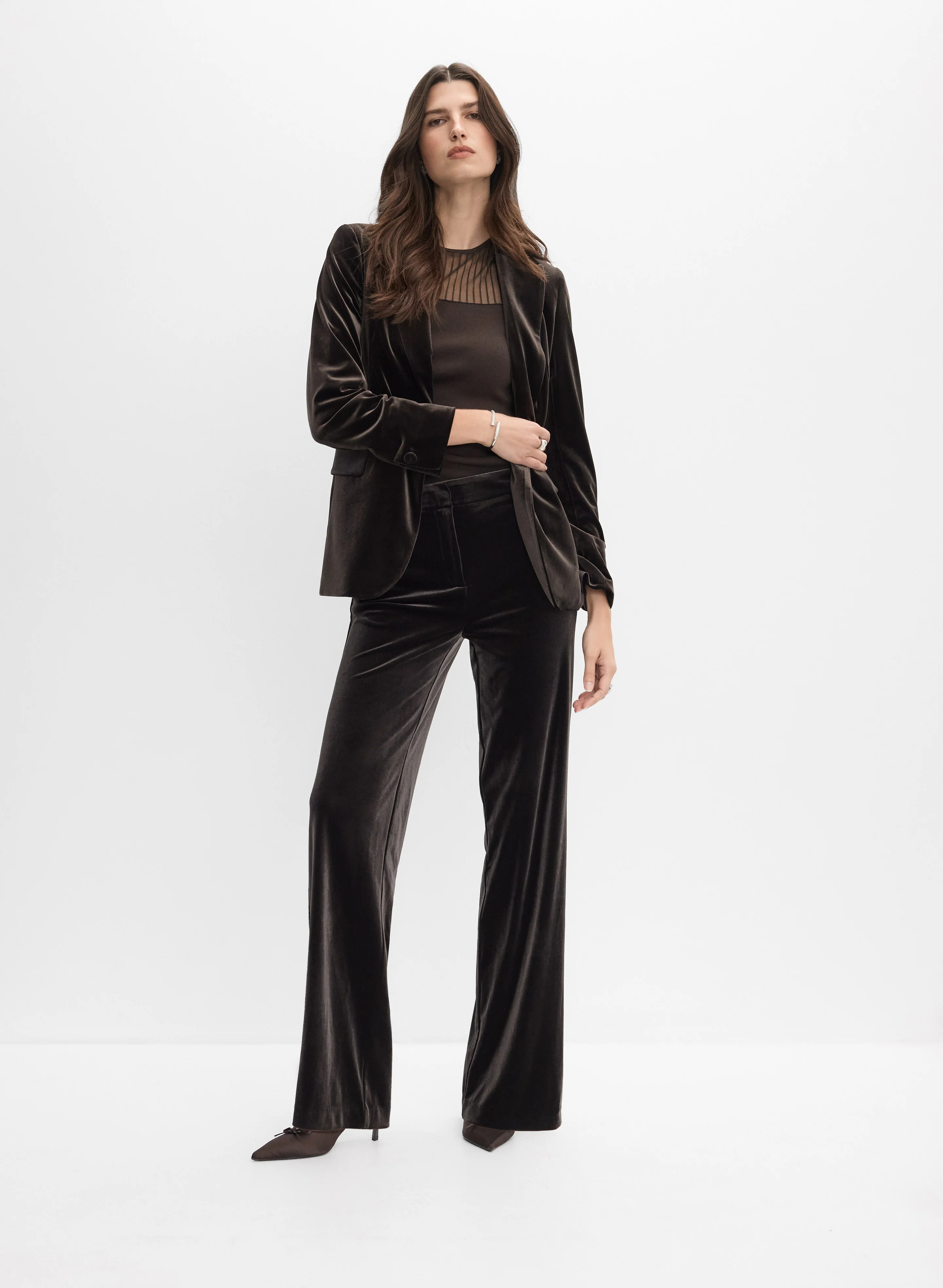 Sleeveless Sheer Yoke Top - Image 3