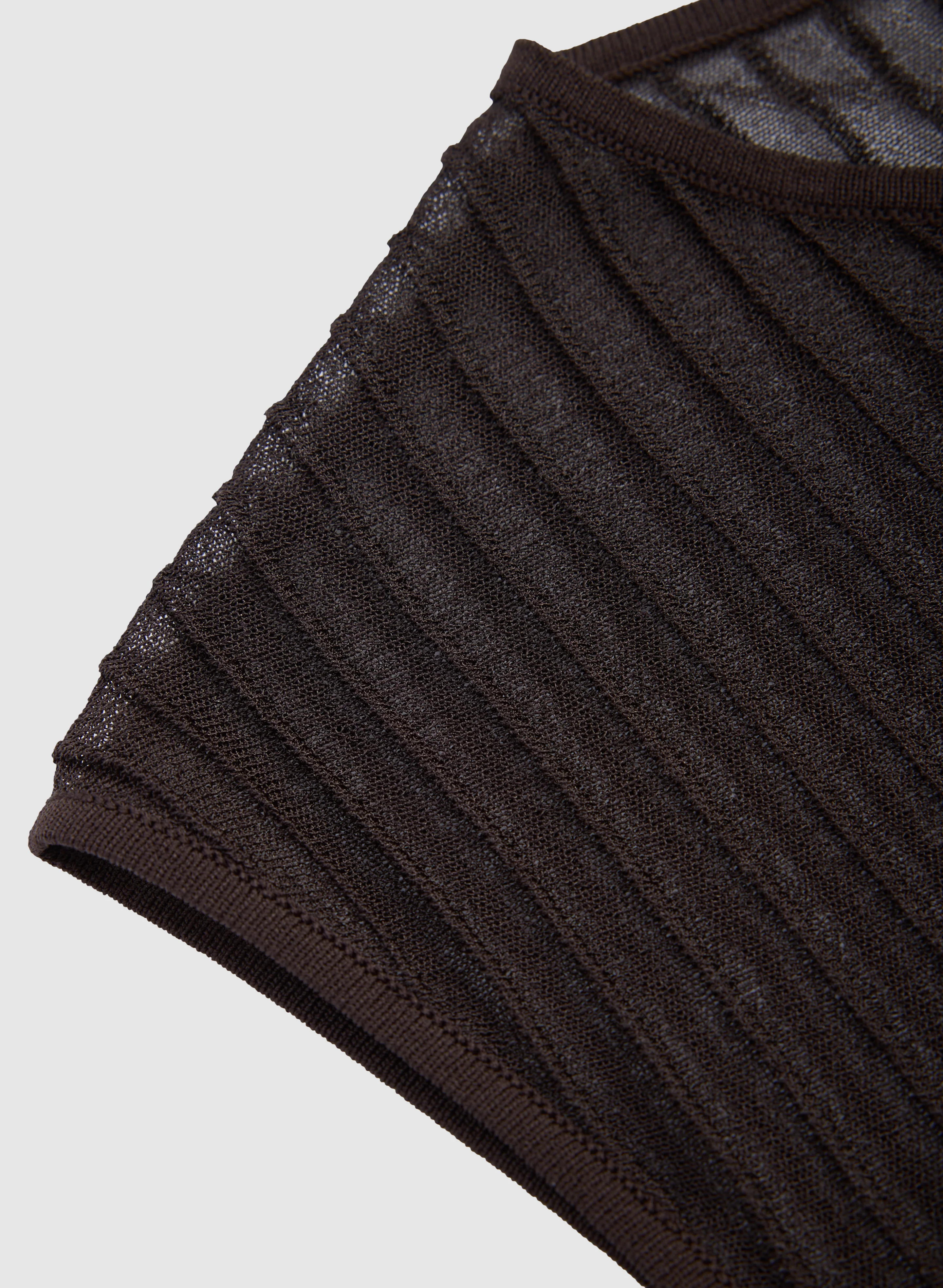 Sleeveless Sheer Yoke Top - Image 7
