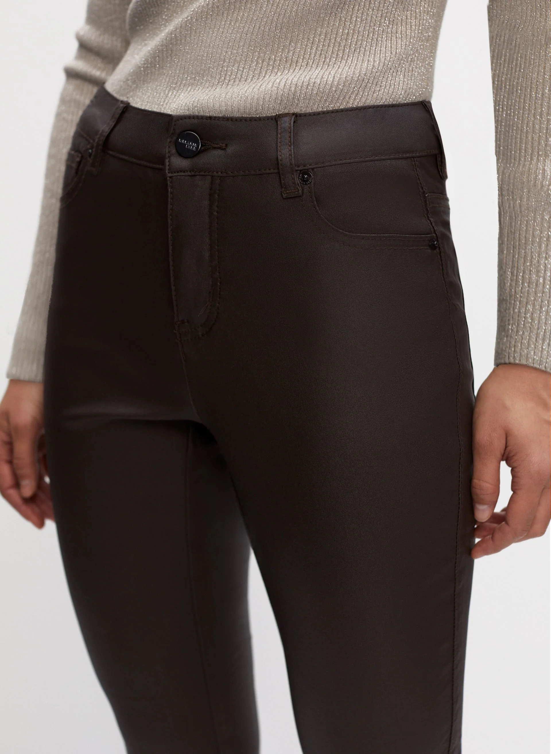 Slim Leg Coated Jeans - Image 5