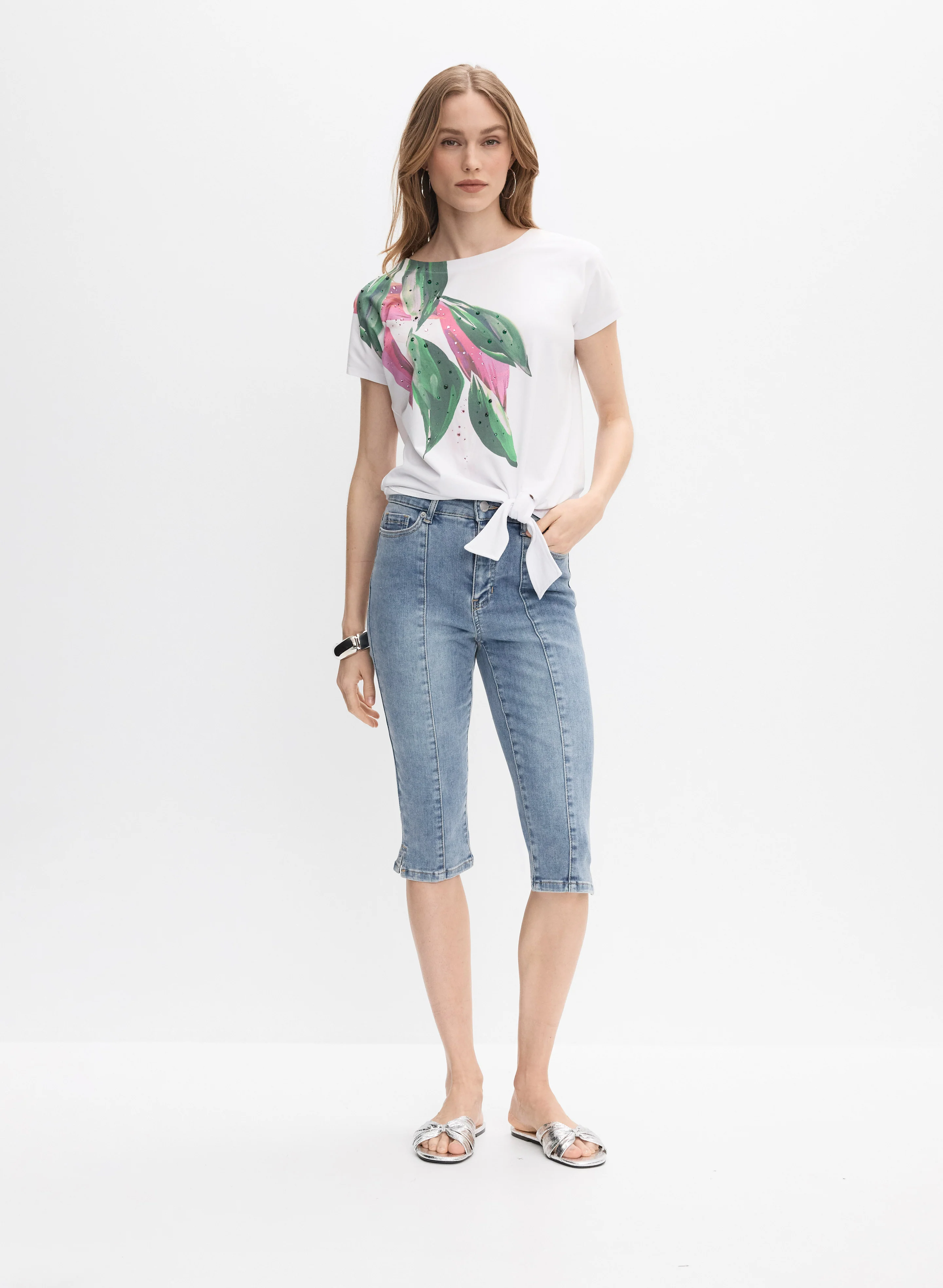 Slim-Leg Denim Capris - Image 3