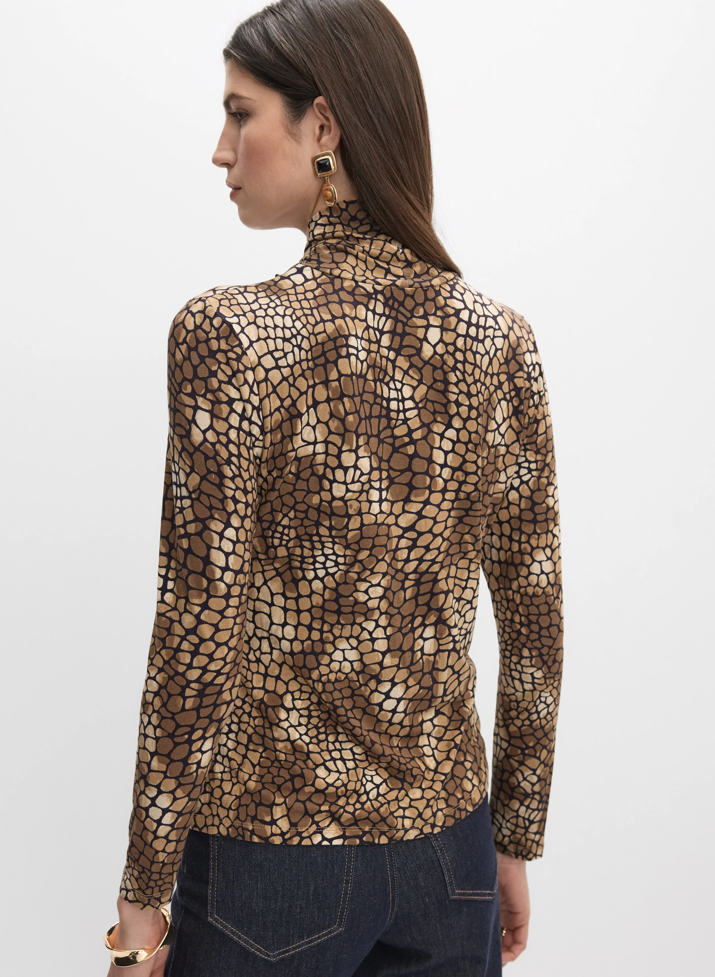 Snakeskin Print Top - Image 4