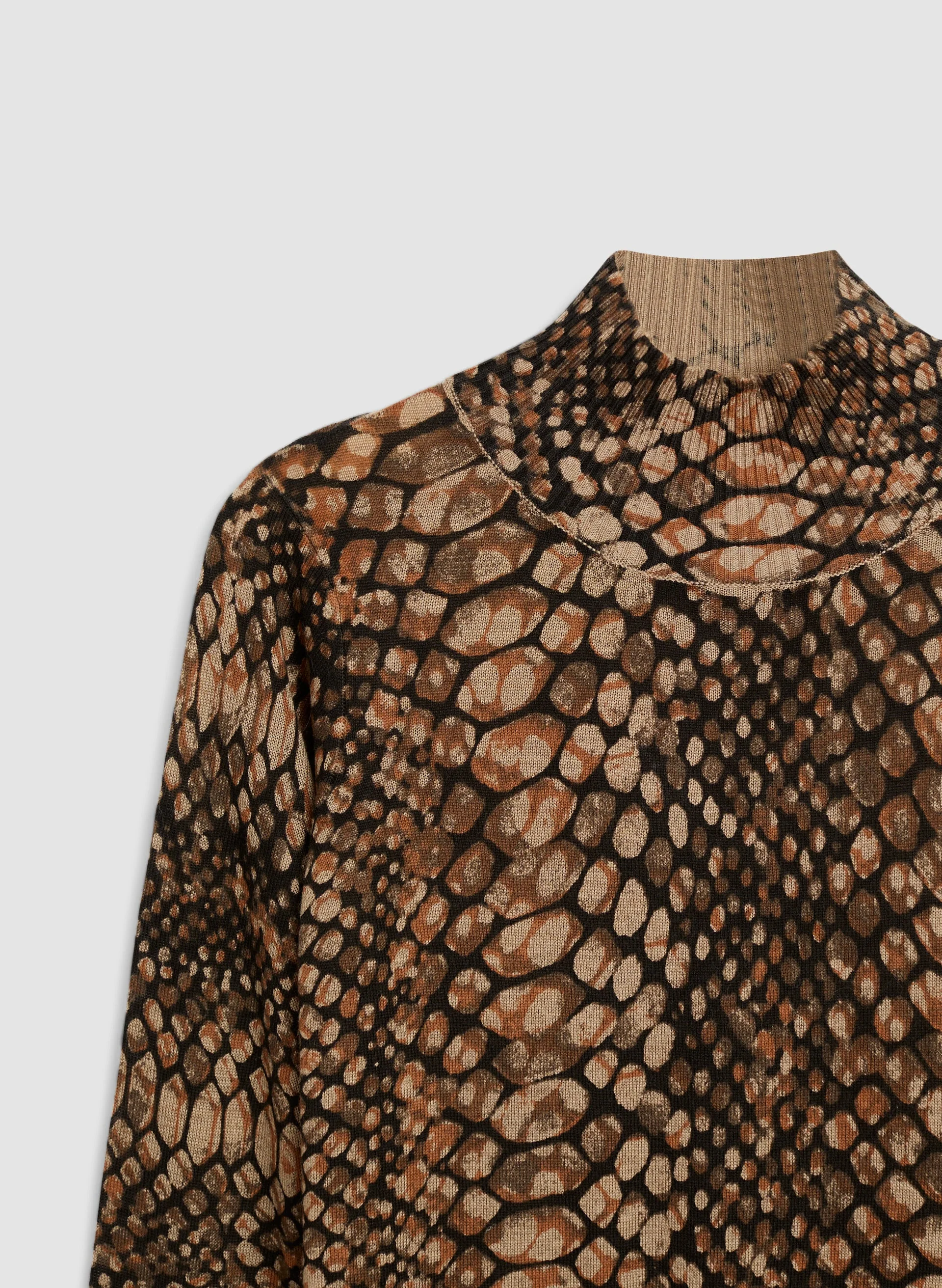 Snakeskin Print Tunic Sweater - Image 6