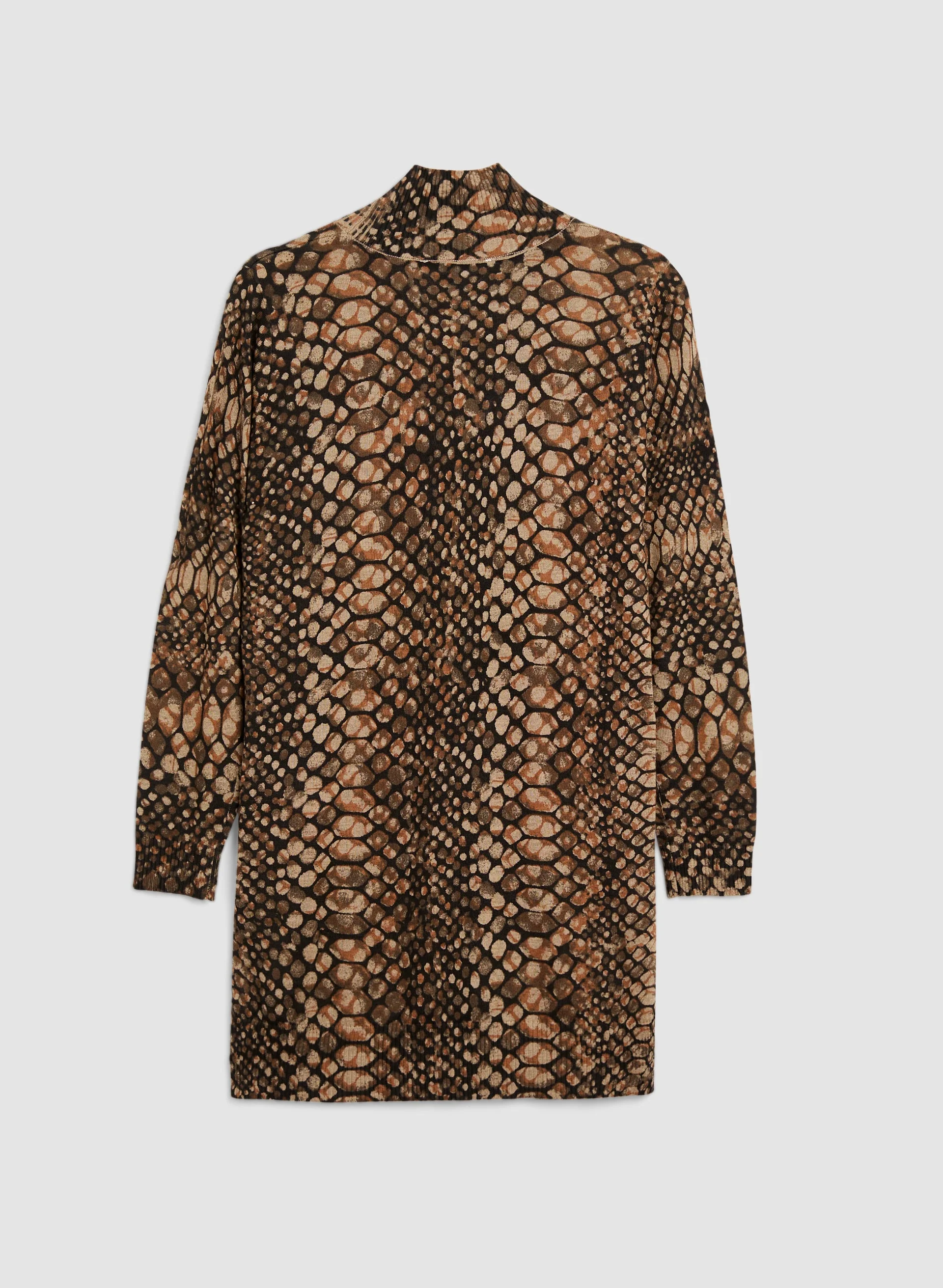 Snakeskin Print Tunic Sweater - Image 8