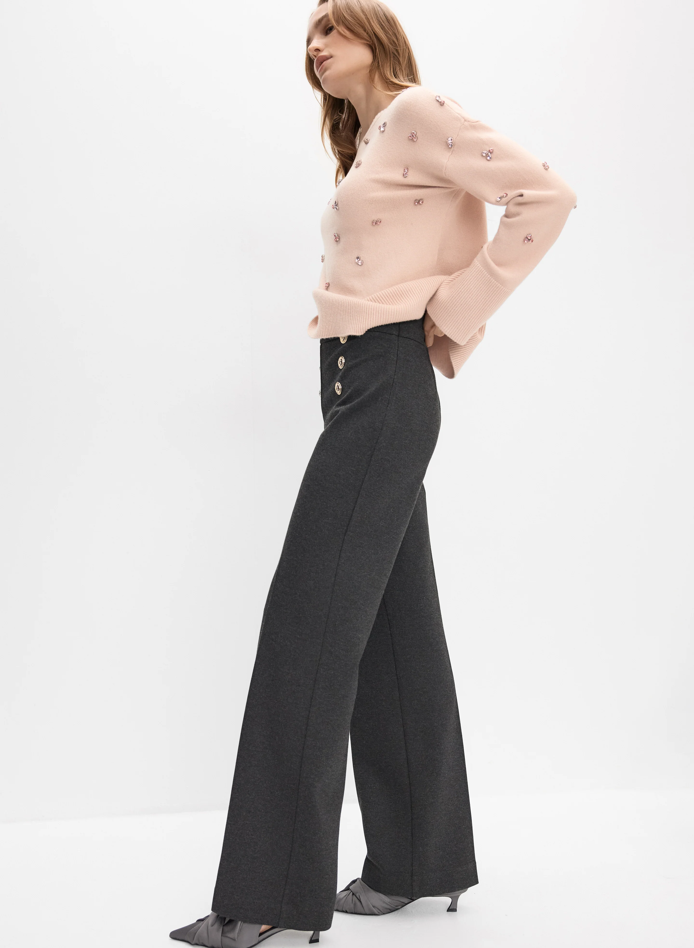 Soho Button Detail Pants - Image 5