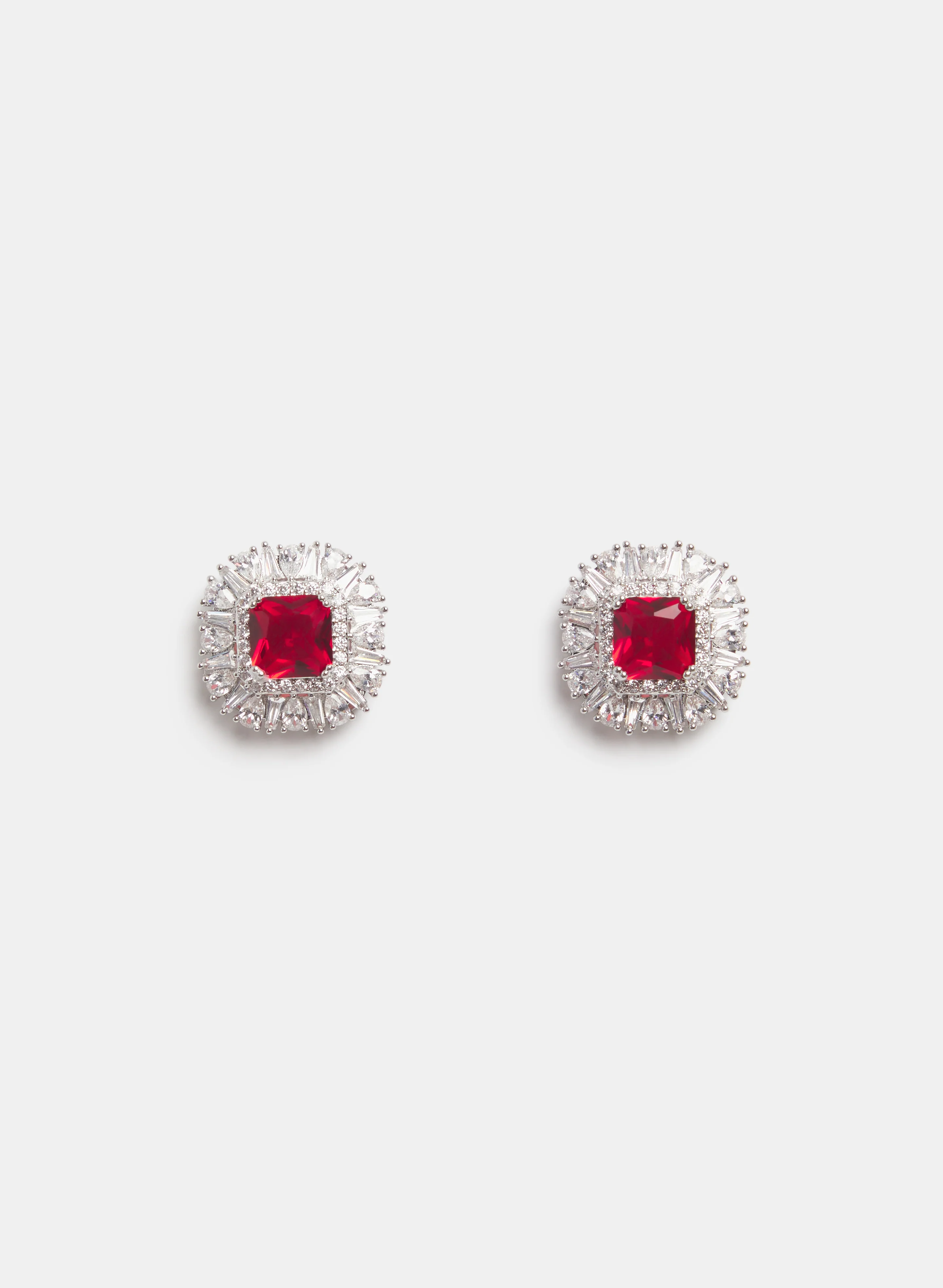 Square Cubic Zirconia Earrings