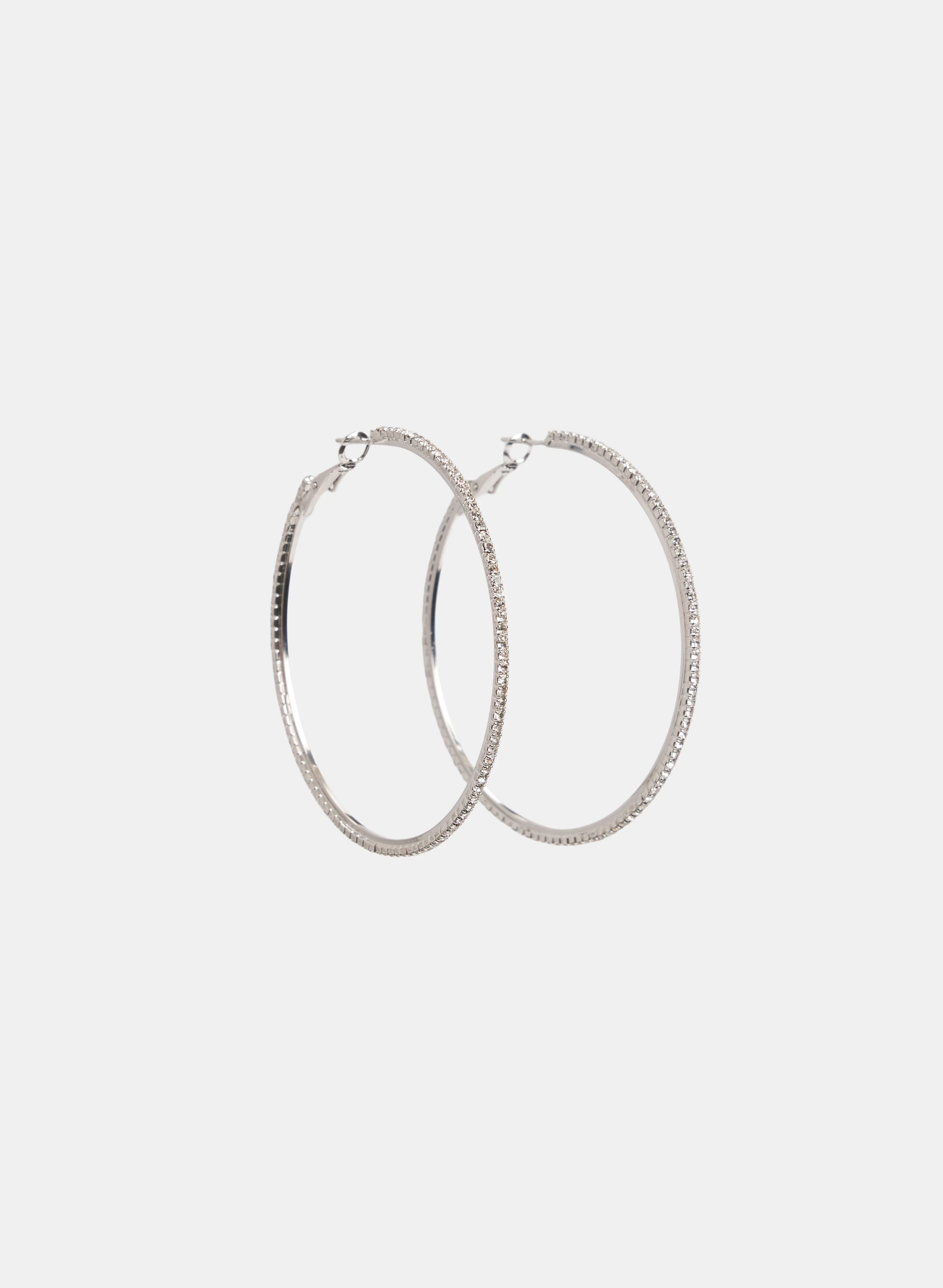 Stone Hoop Earrings