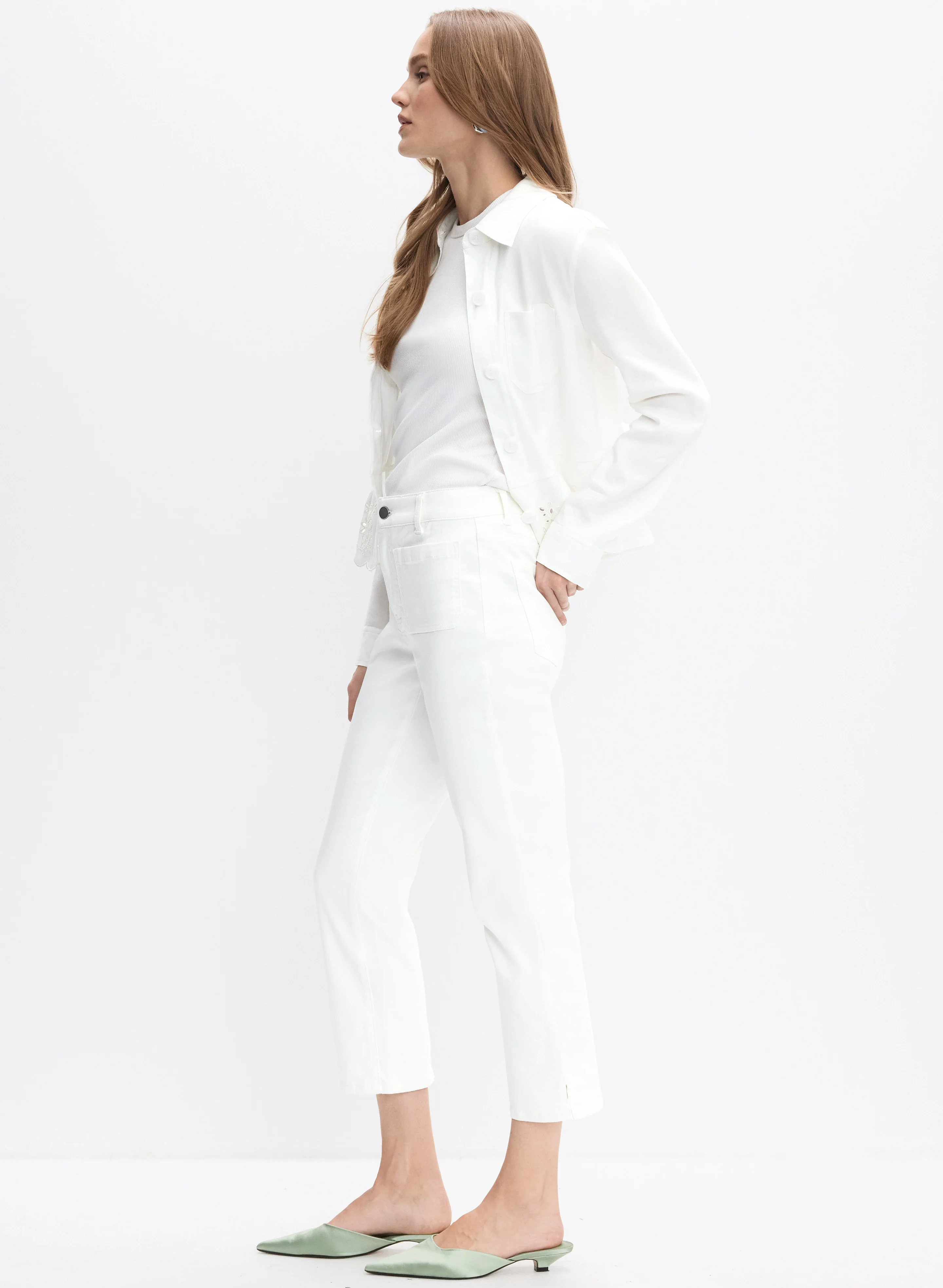 Straight-Leg Denim Capris - Image 5