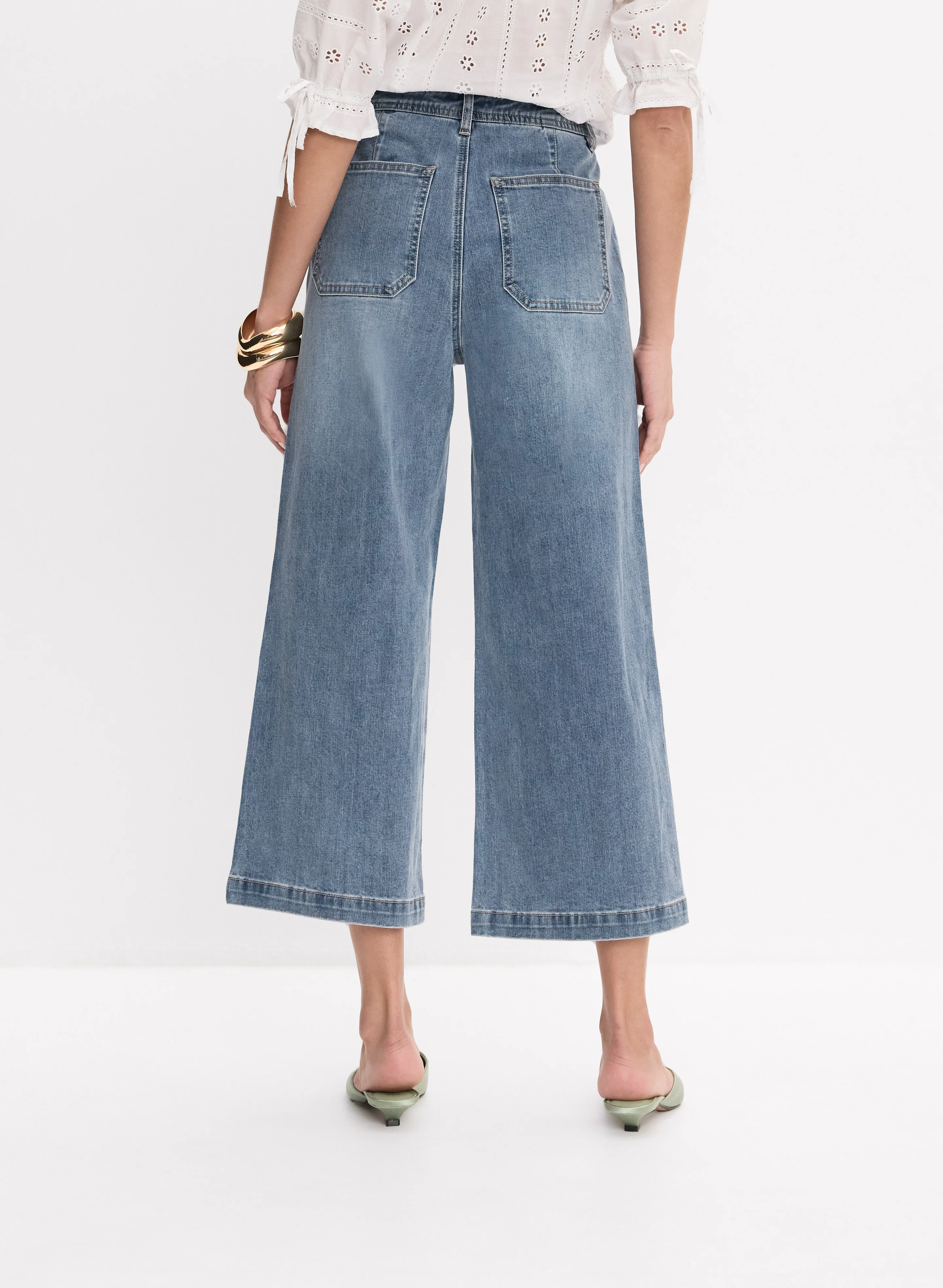 Stretch-Denim Culottes - Image 2